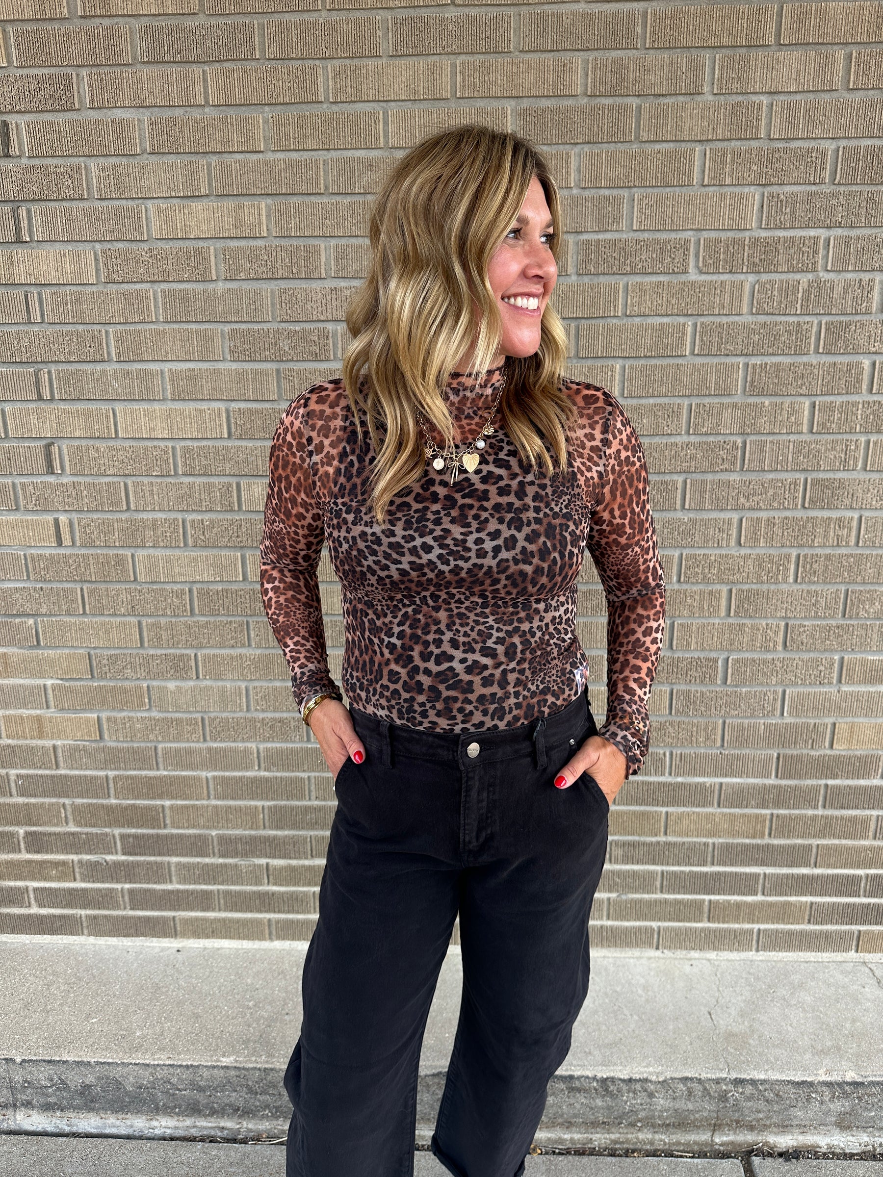Leopard Layering Top