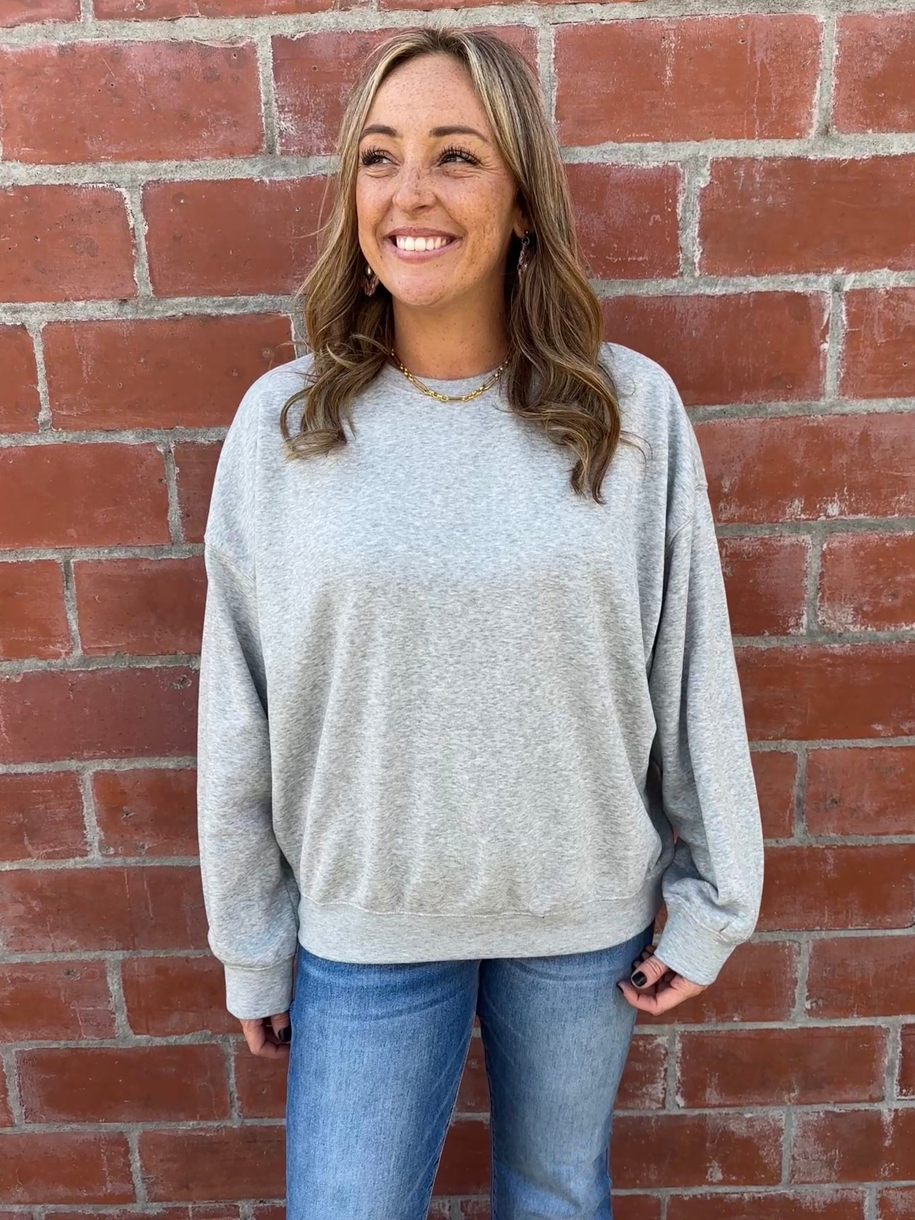 Oversized Lounge Crewneck - Gray