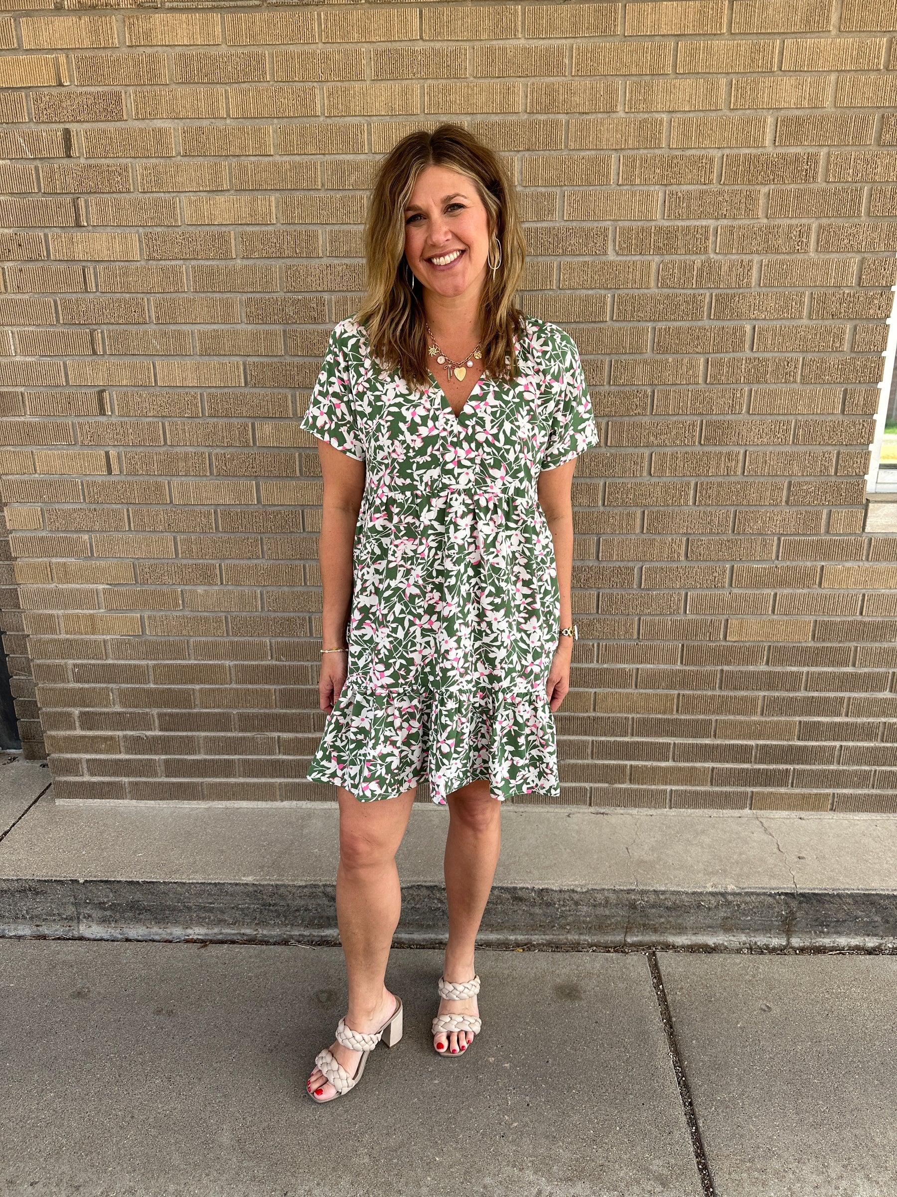 Green Floral Dress