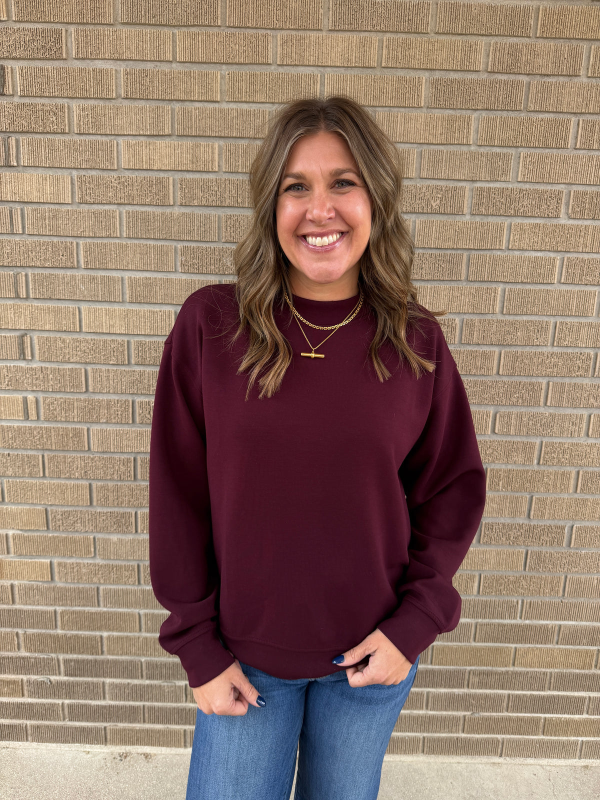 Modal Pullover - Dark Cherry