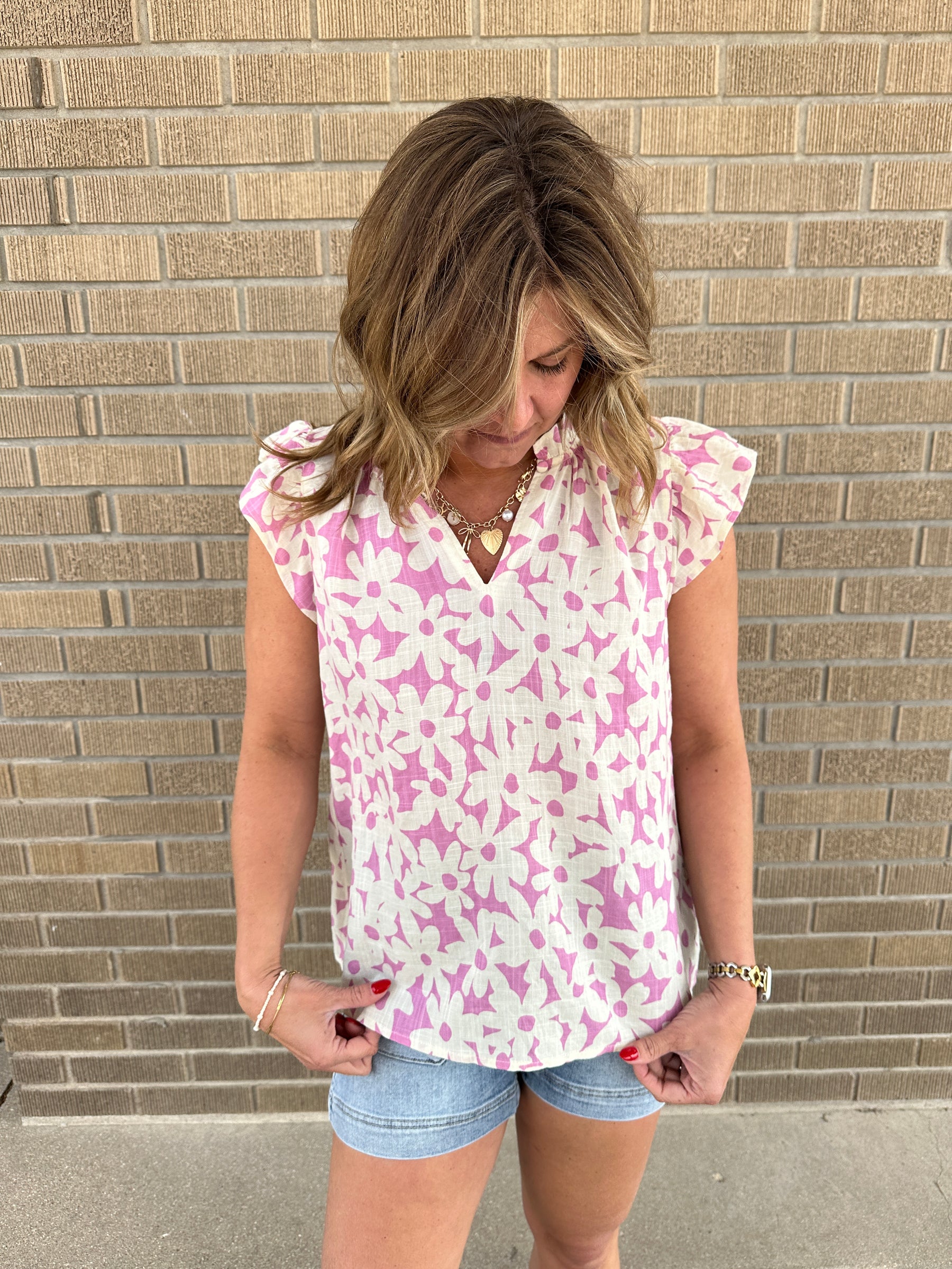 Lilac Floral Blouse
