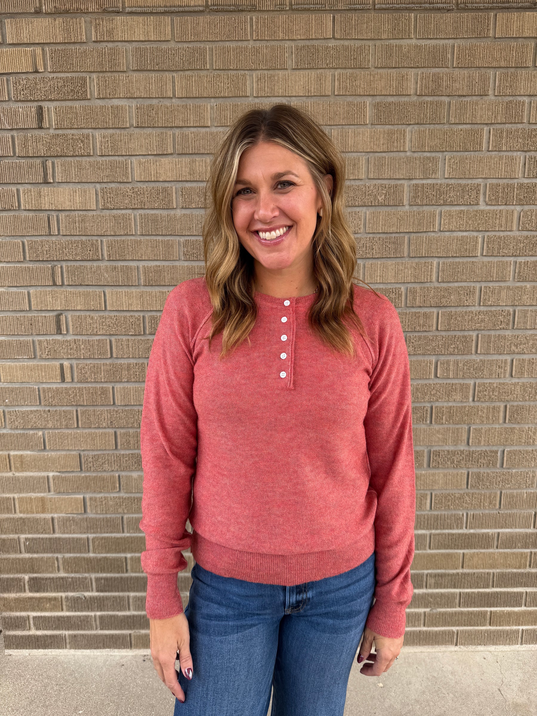 Lightweight Henley Sweater