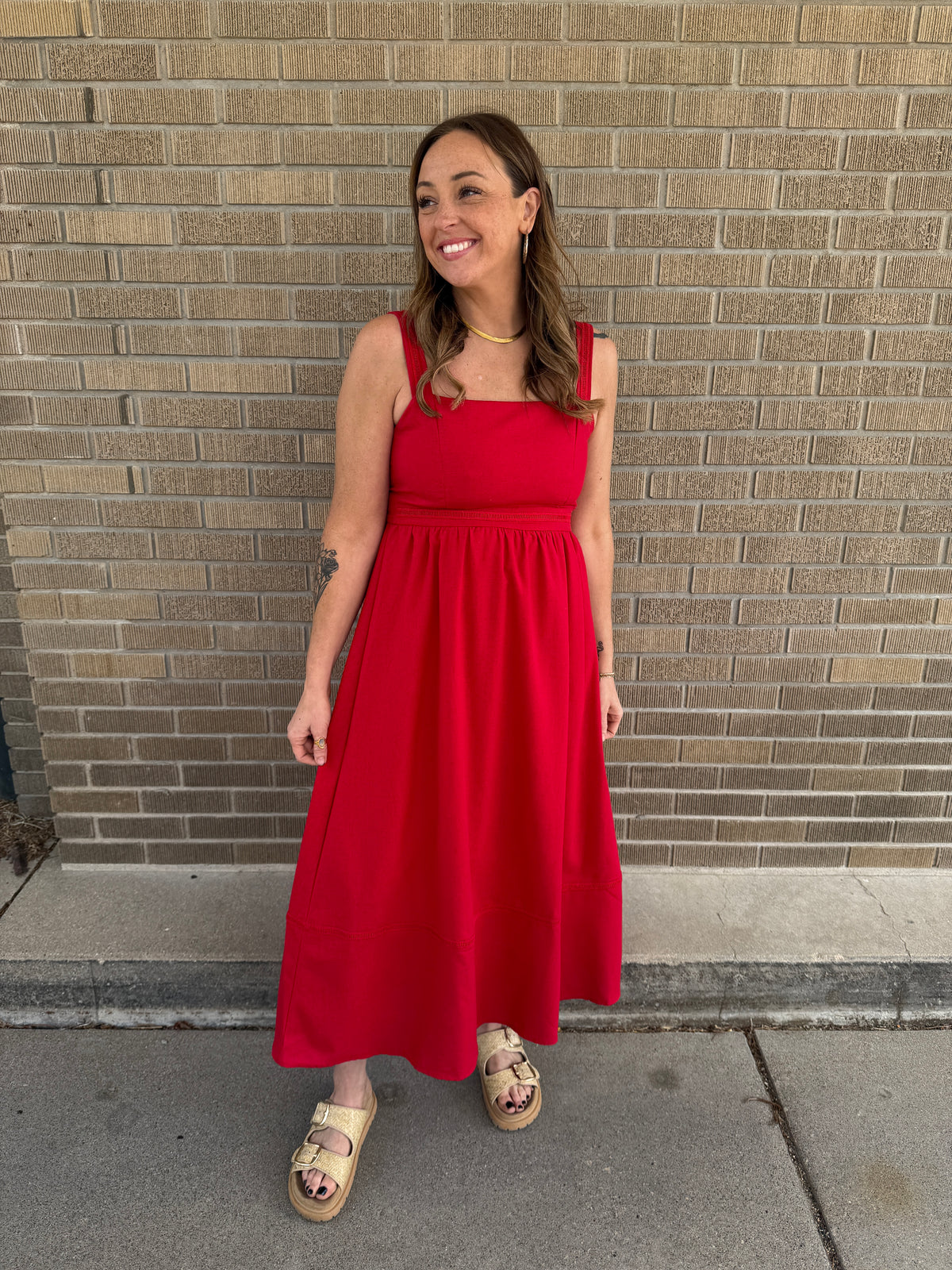 Red Midi Dress