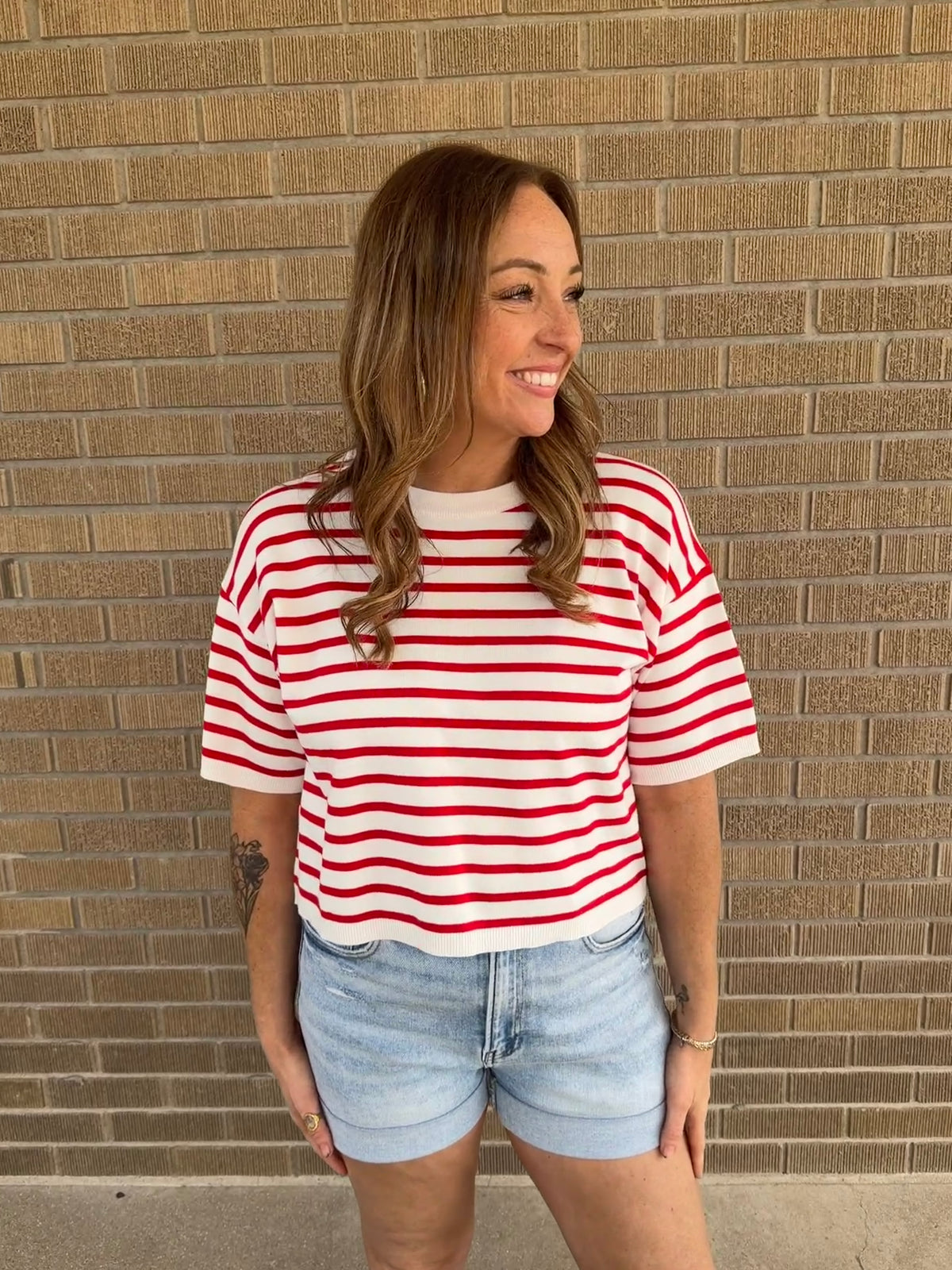 Red Stripe Tee
