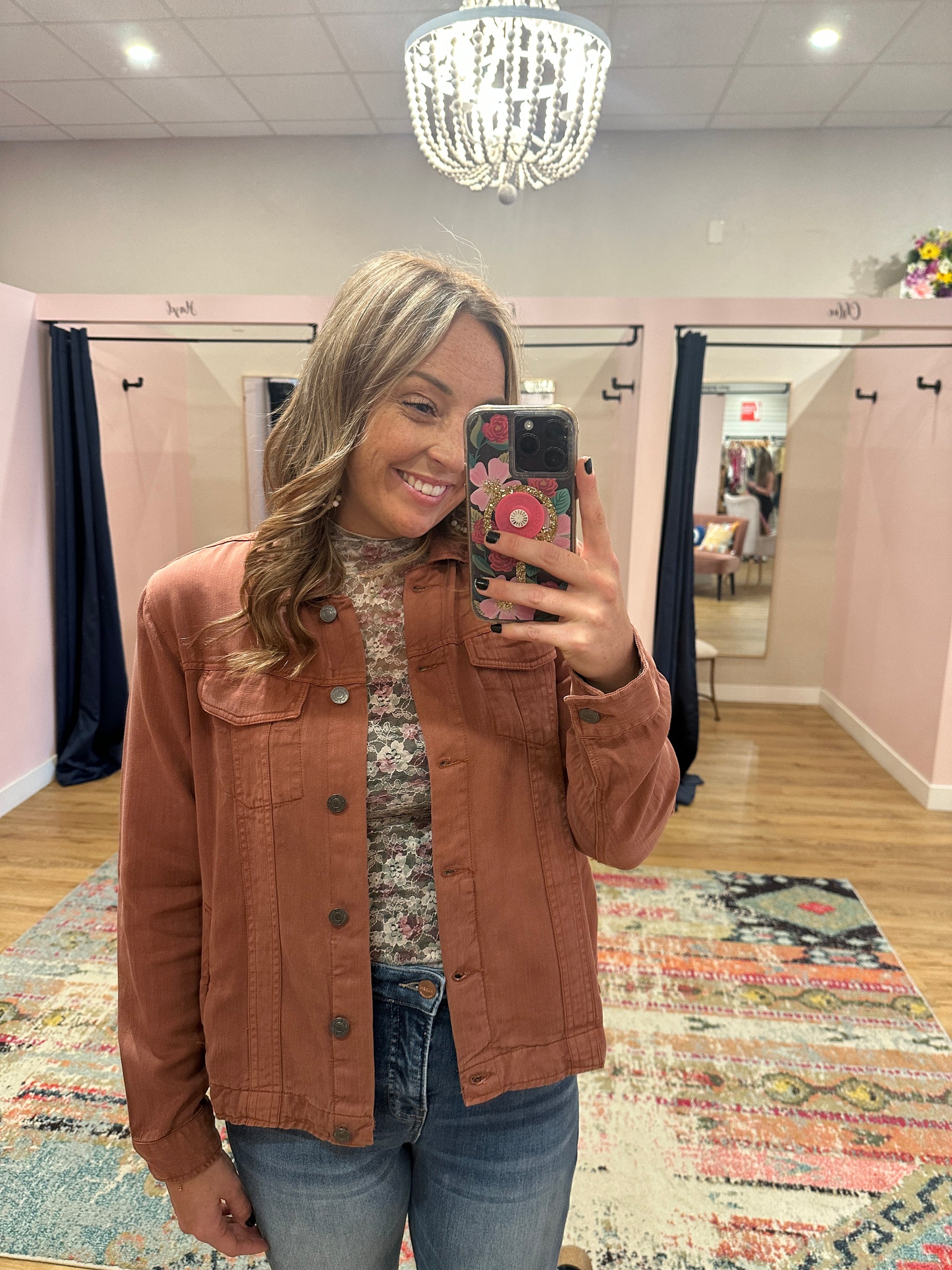 Beige Floral Lace Layering Top