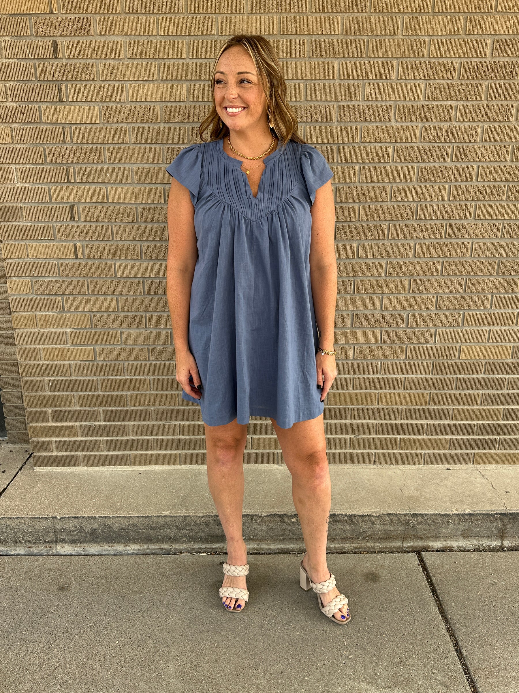 All In The Details Blue Dress
