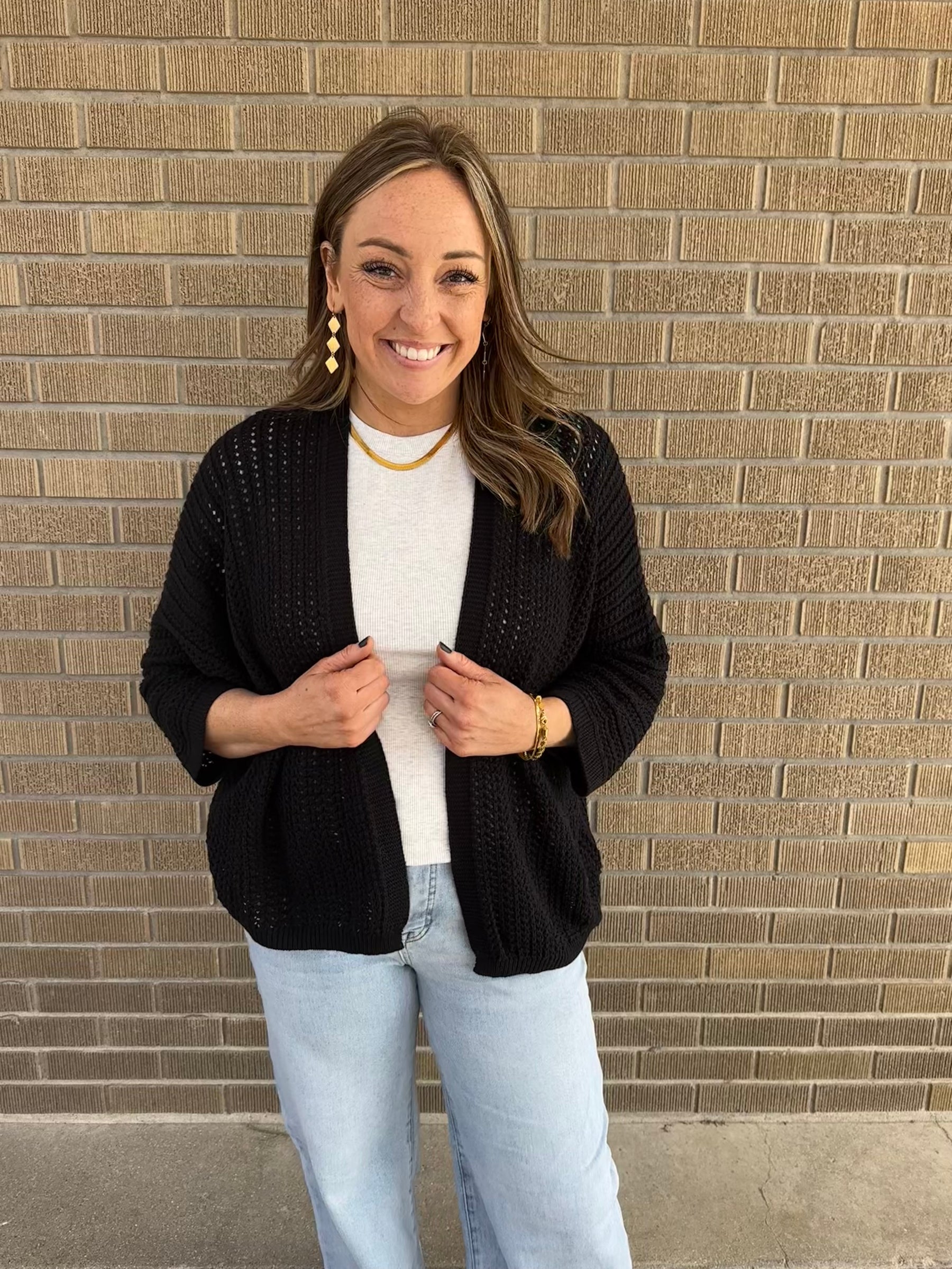 Perfect Black Crochet Throwover