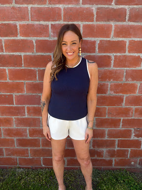 Irina Tank - Charcoal Blue