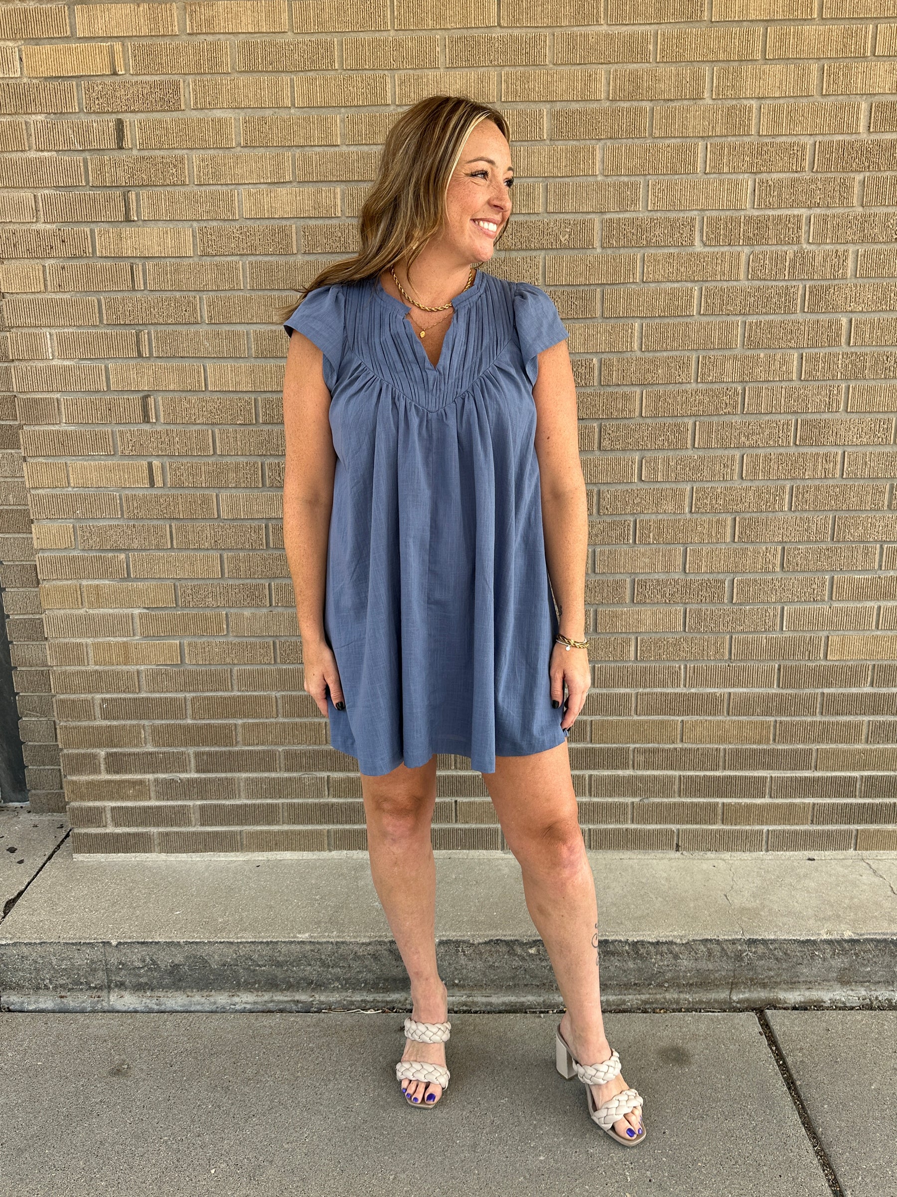 All In The Details Blue Dress