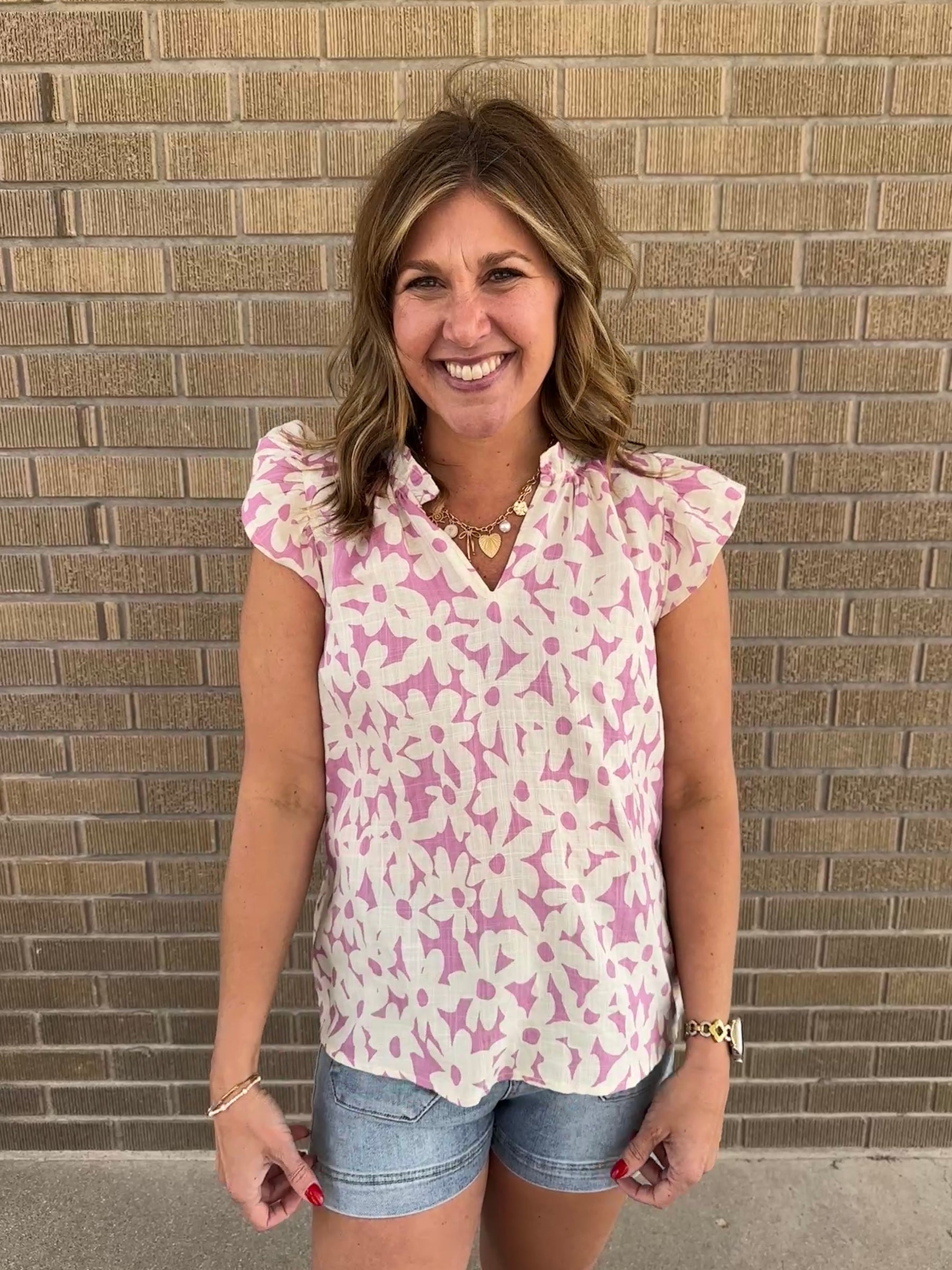 Lilac Floral Blouse