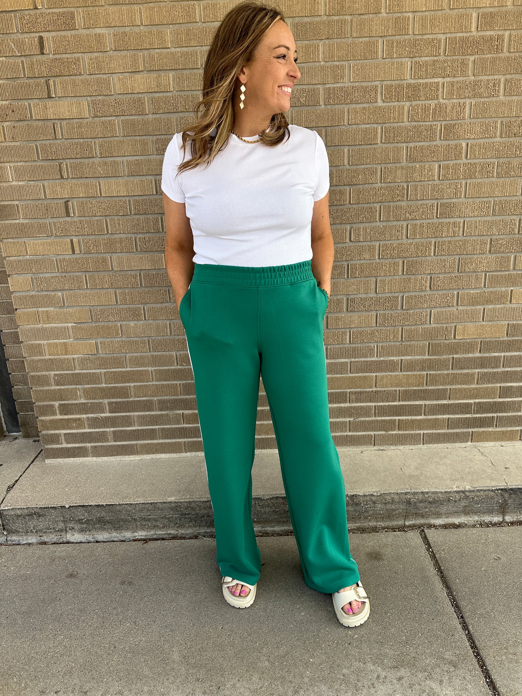 Chill Girl Modal Pants - Emerald