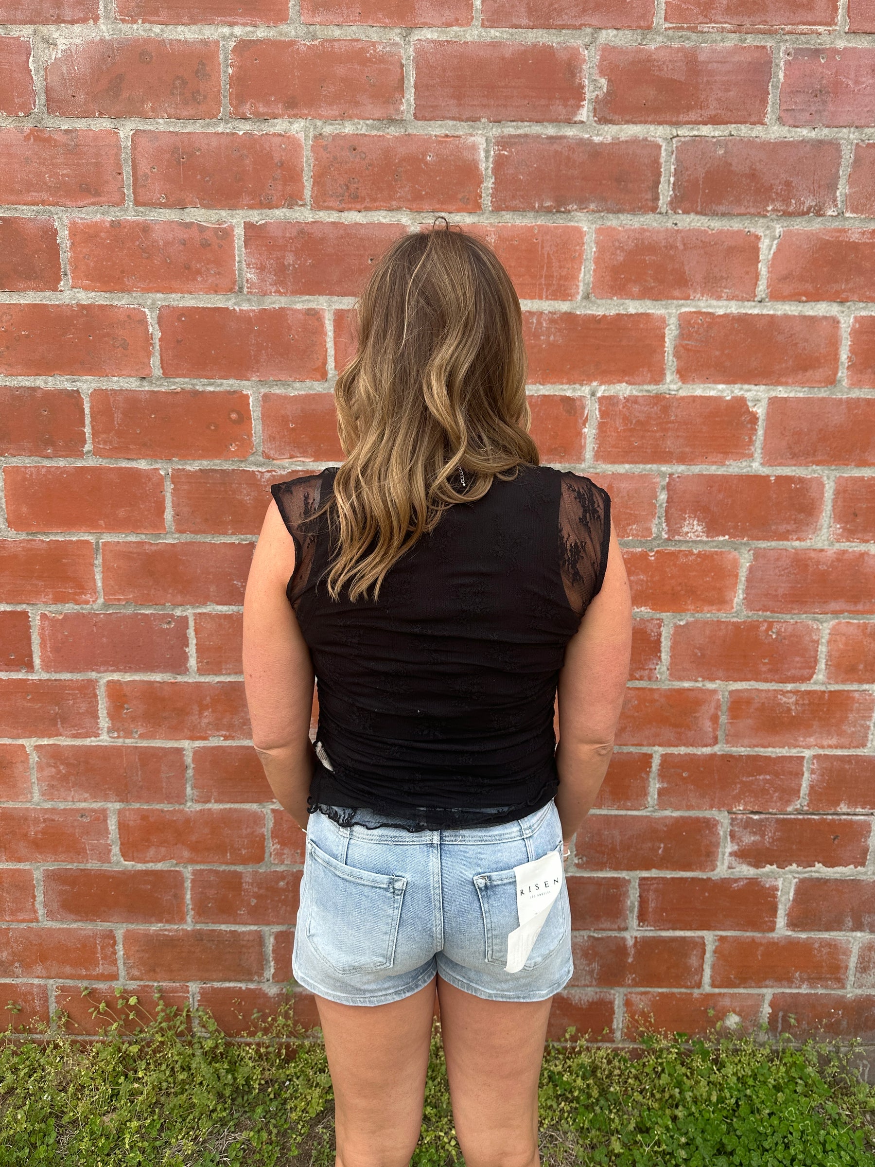 Sleeveless Lace Layer - Black