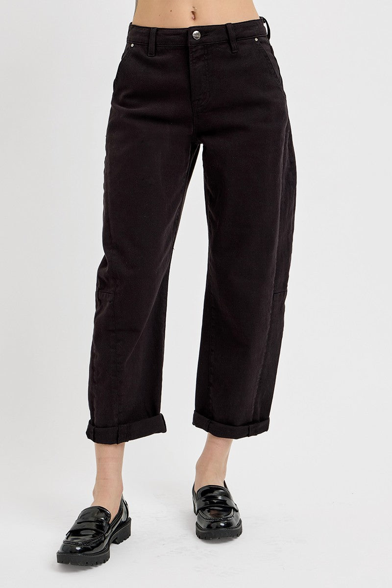 Black Barrel Jeans