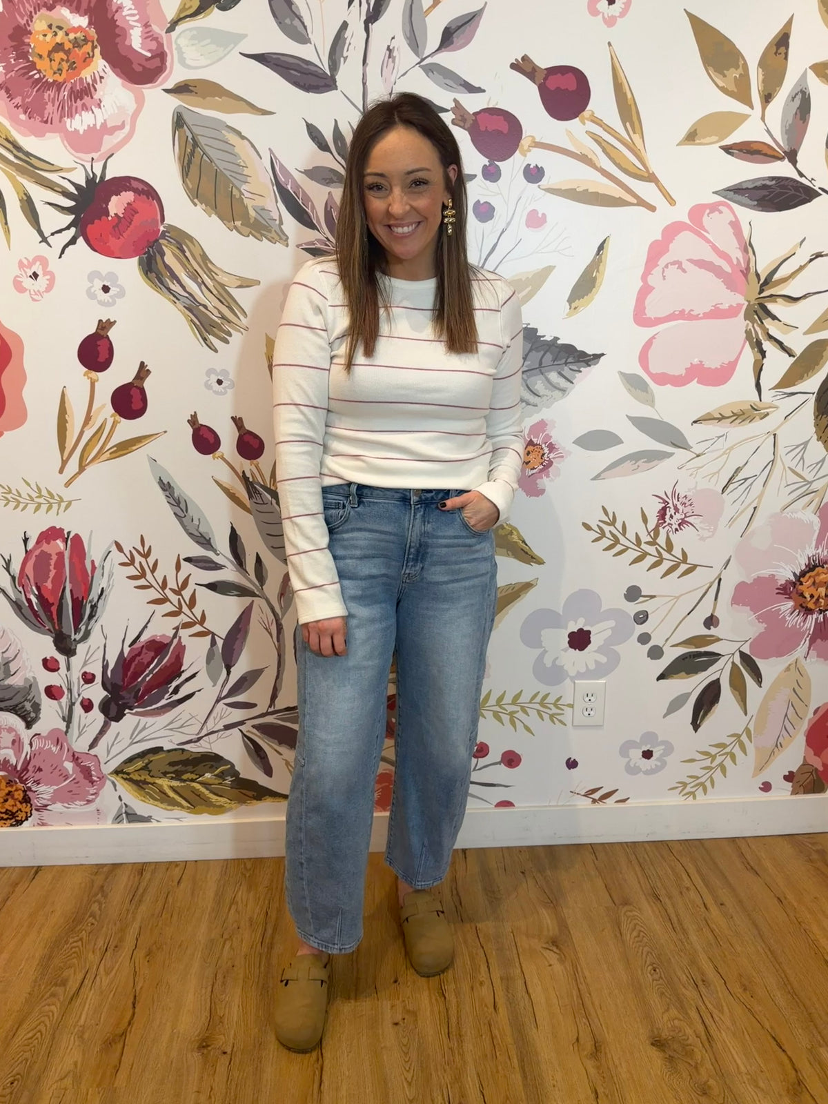 Alder Top - Ivory Rose