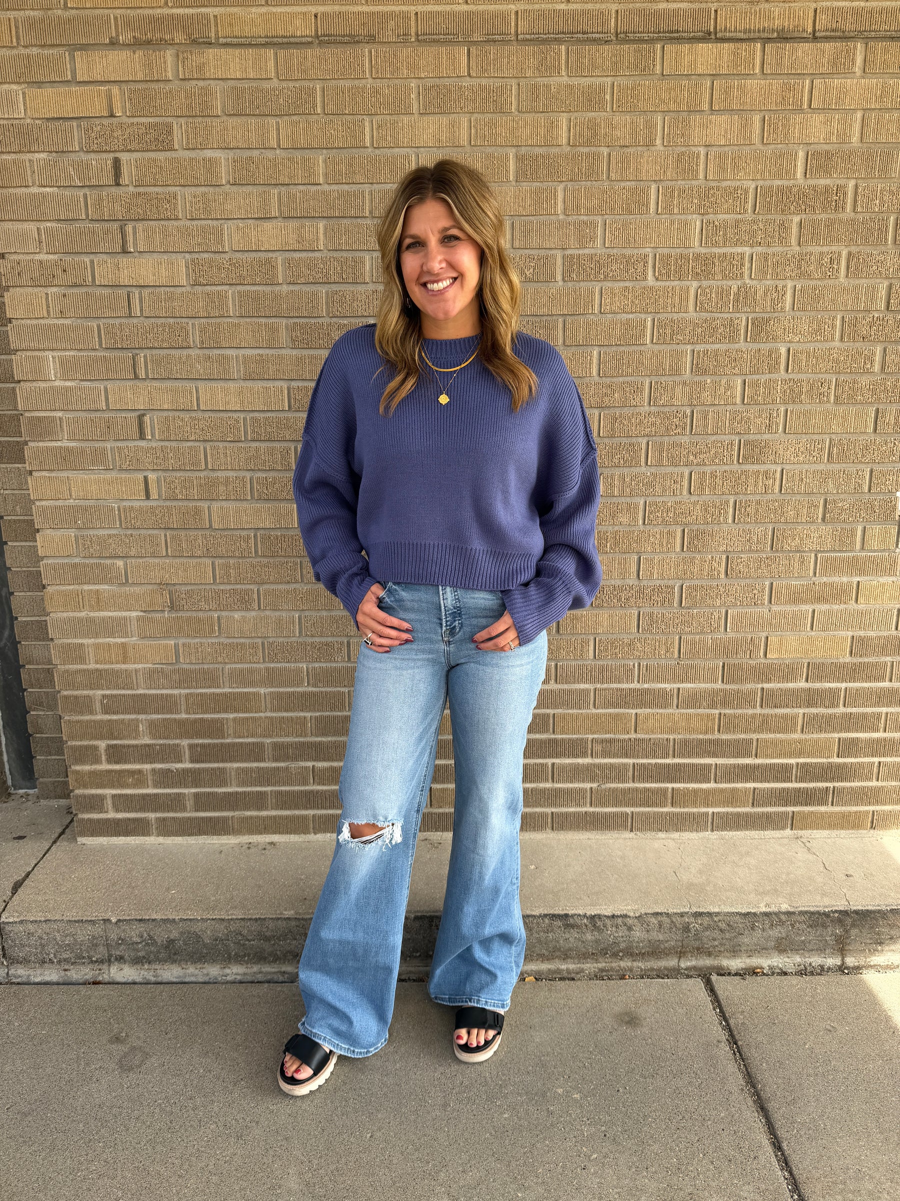 Dusty Indigo Sweater