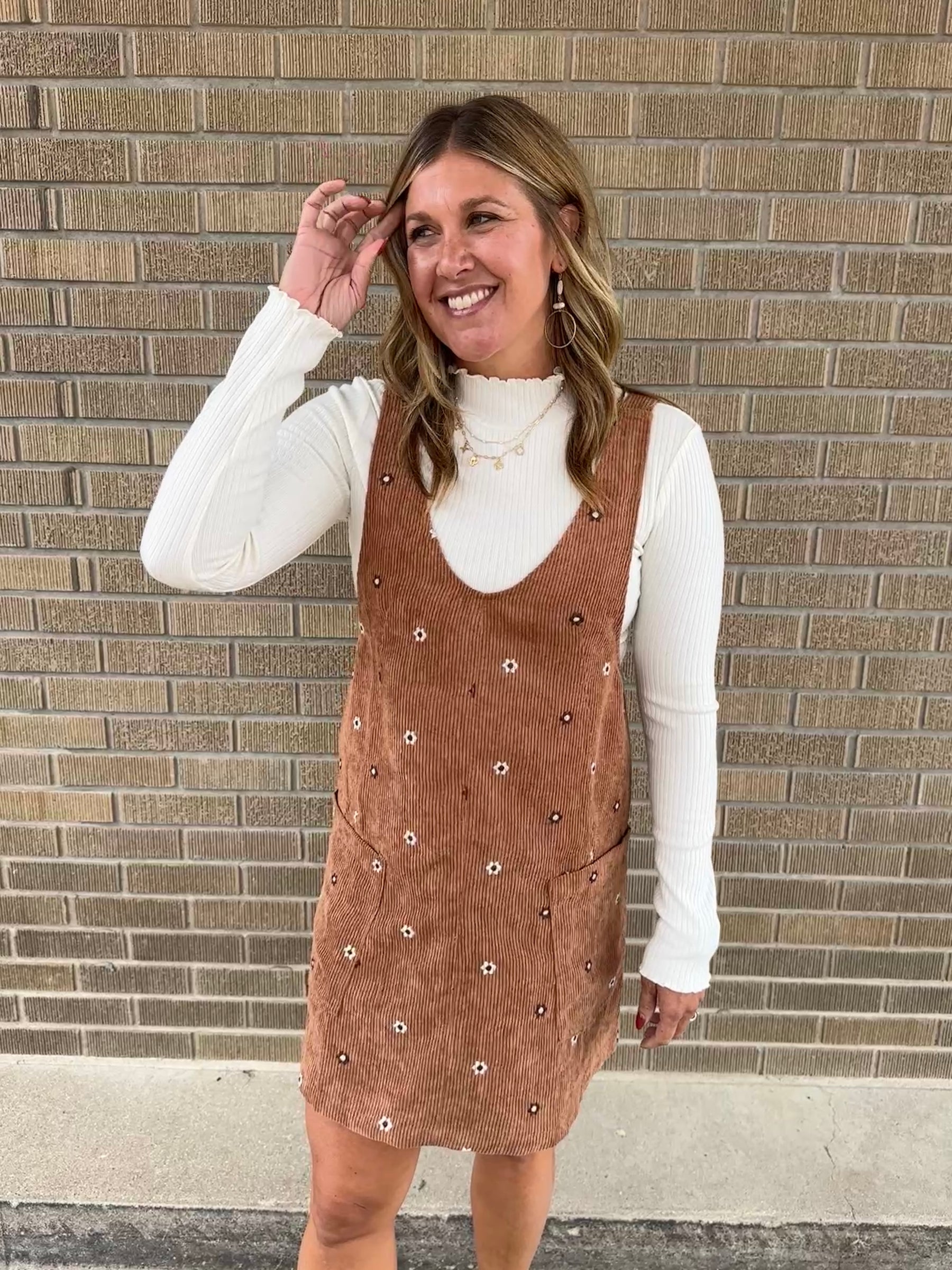 Floral Corduroy Jumper