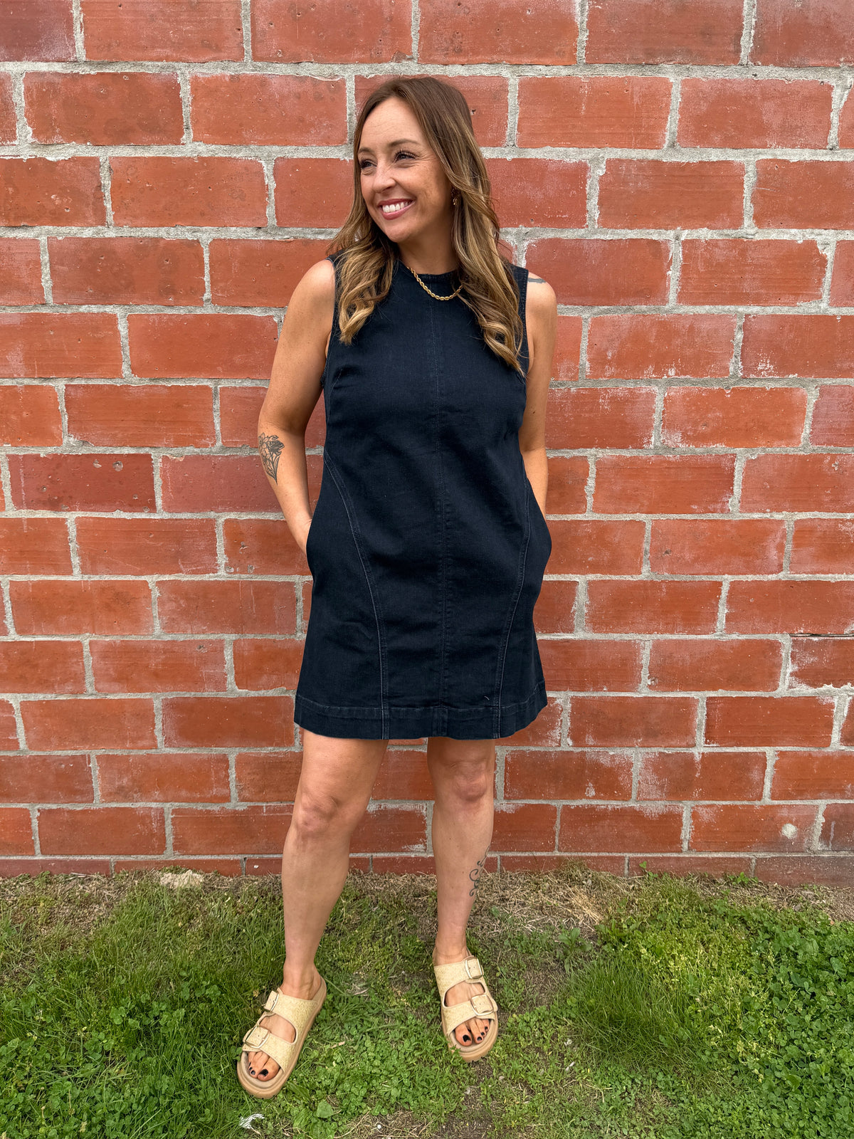 Little Black Denim Dress