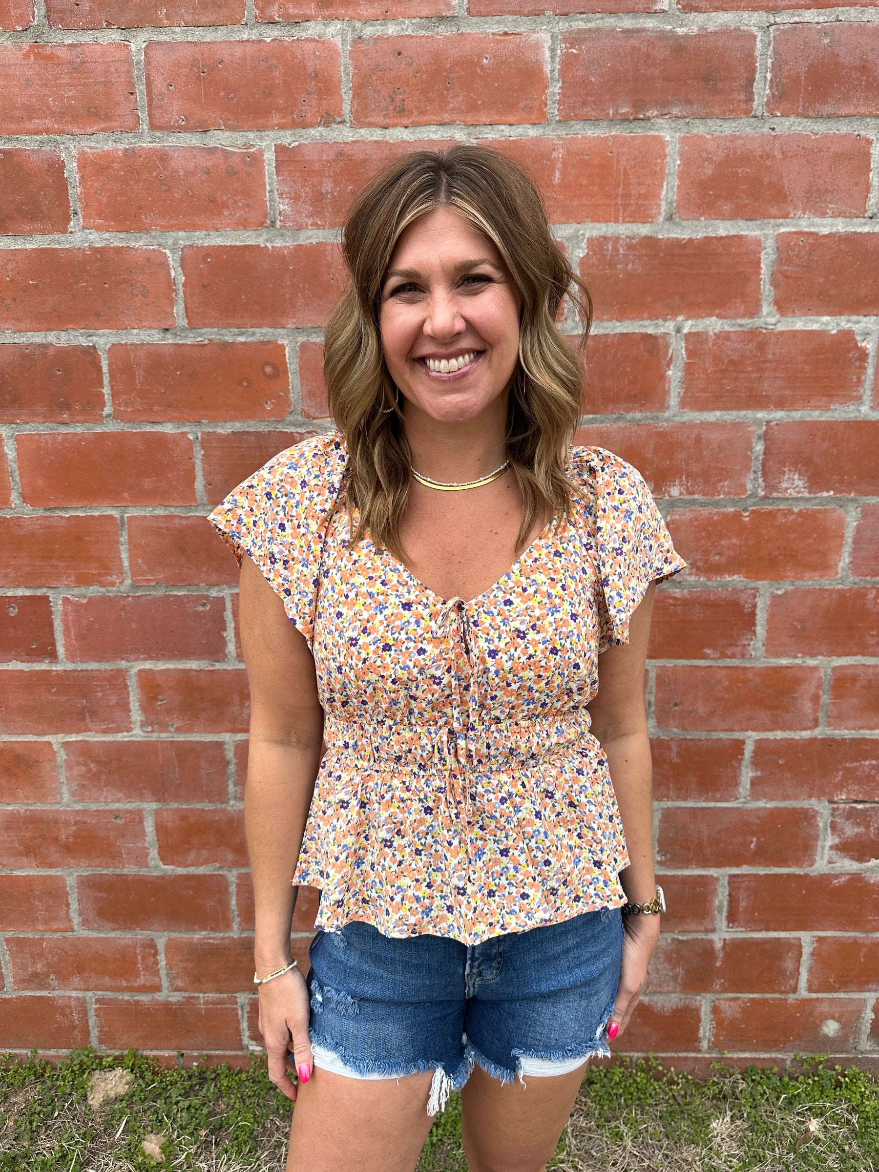 Cute as Ever Floral Peplum Top