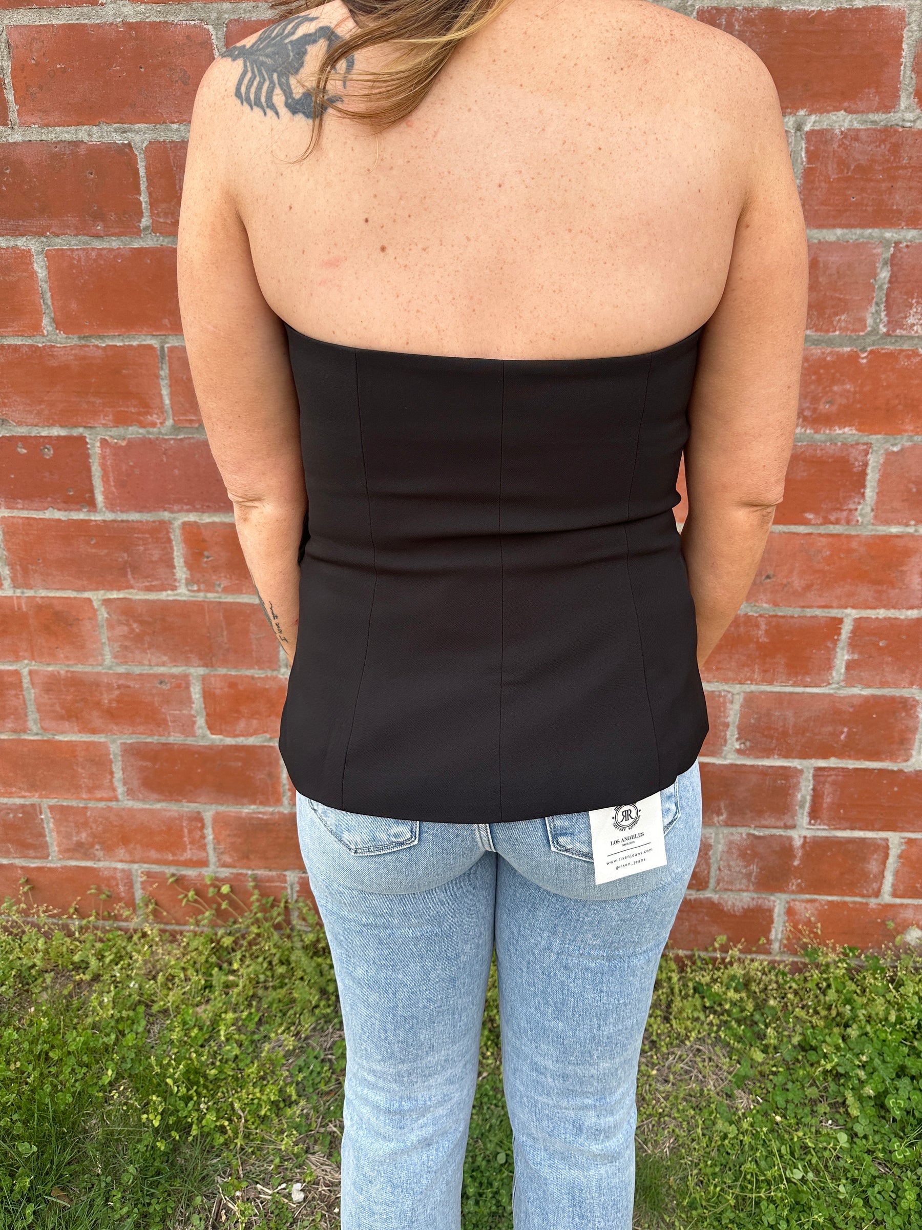 Strapless Black Top