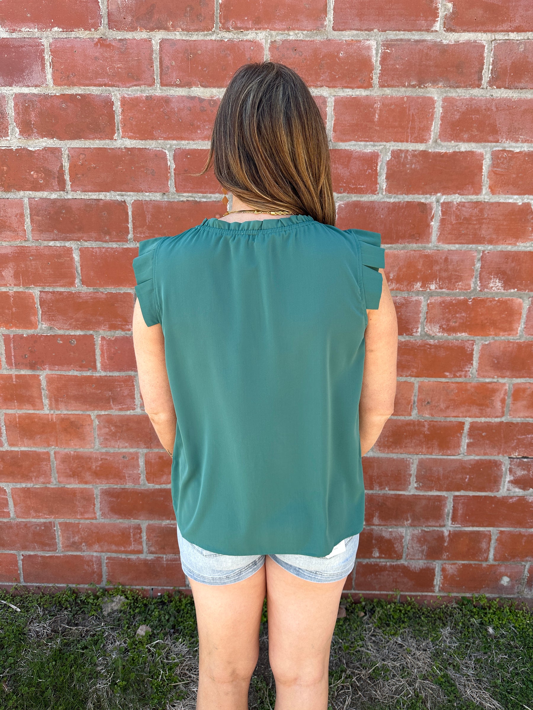 Smocked Emerald Blouse