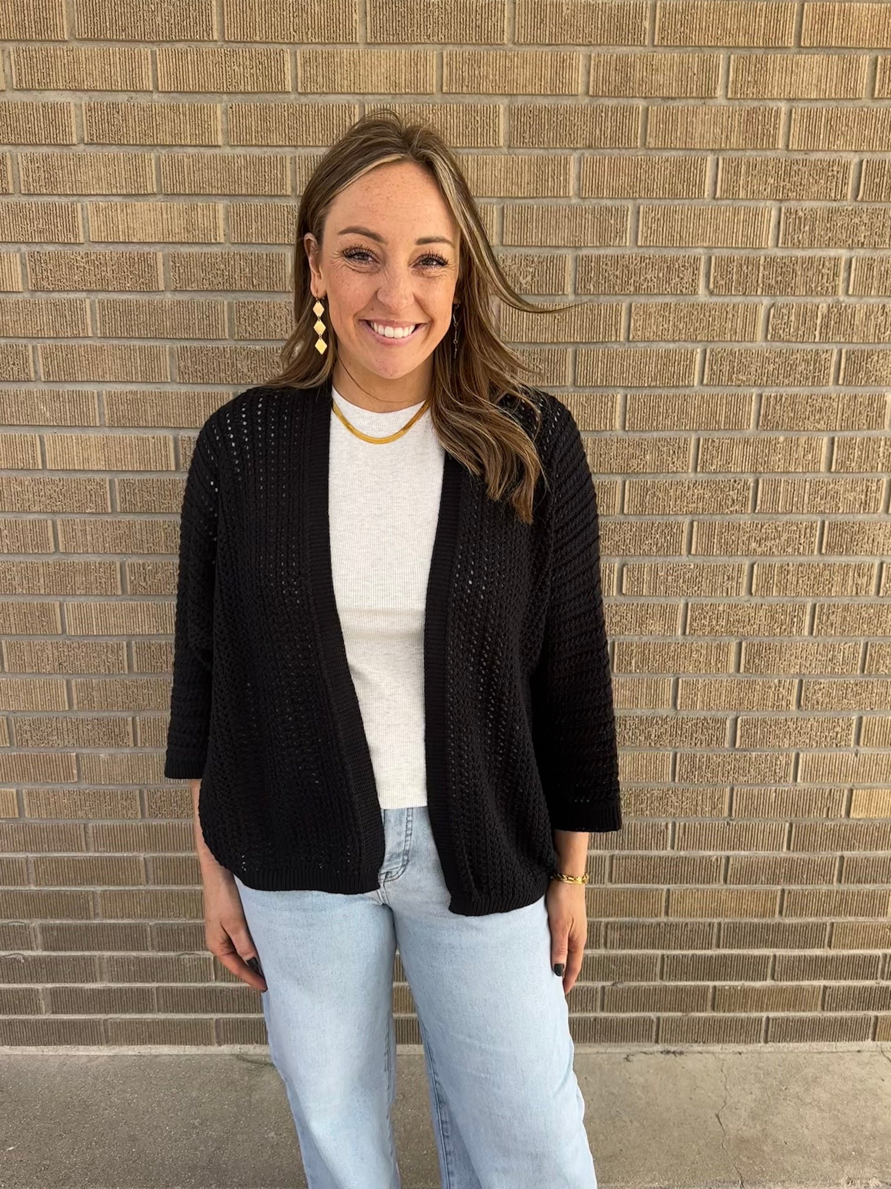Perfect Black Crochet Throwover