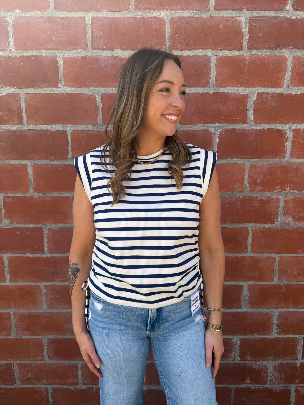 Navy Stripe Tank