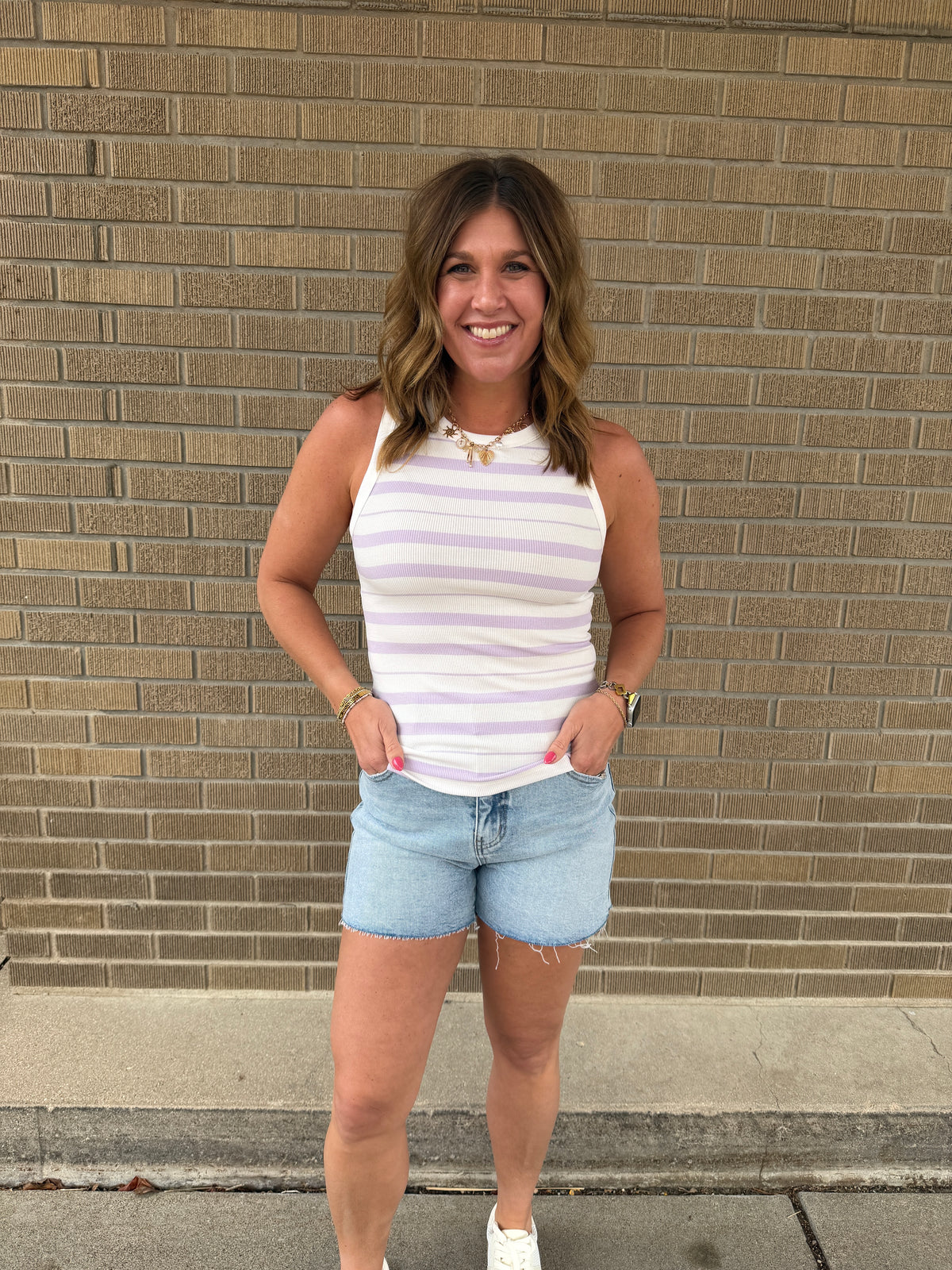 Edlin Tank - Ivory Lavender