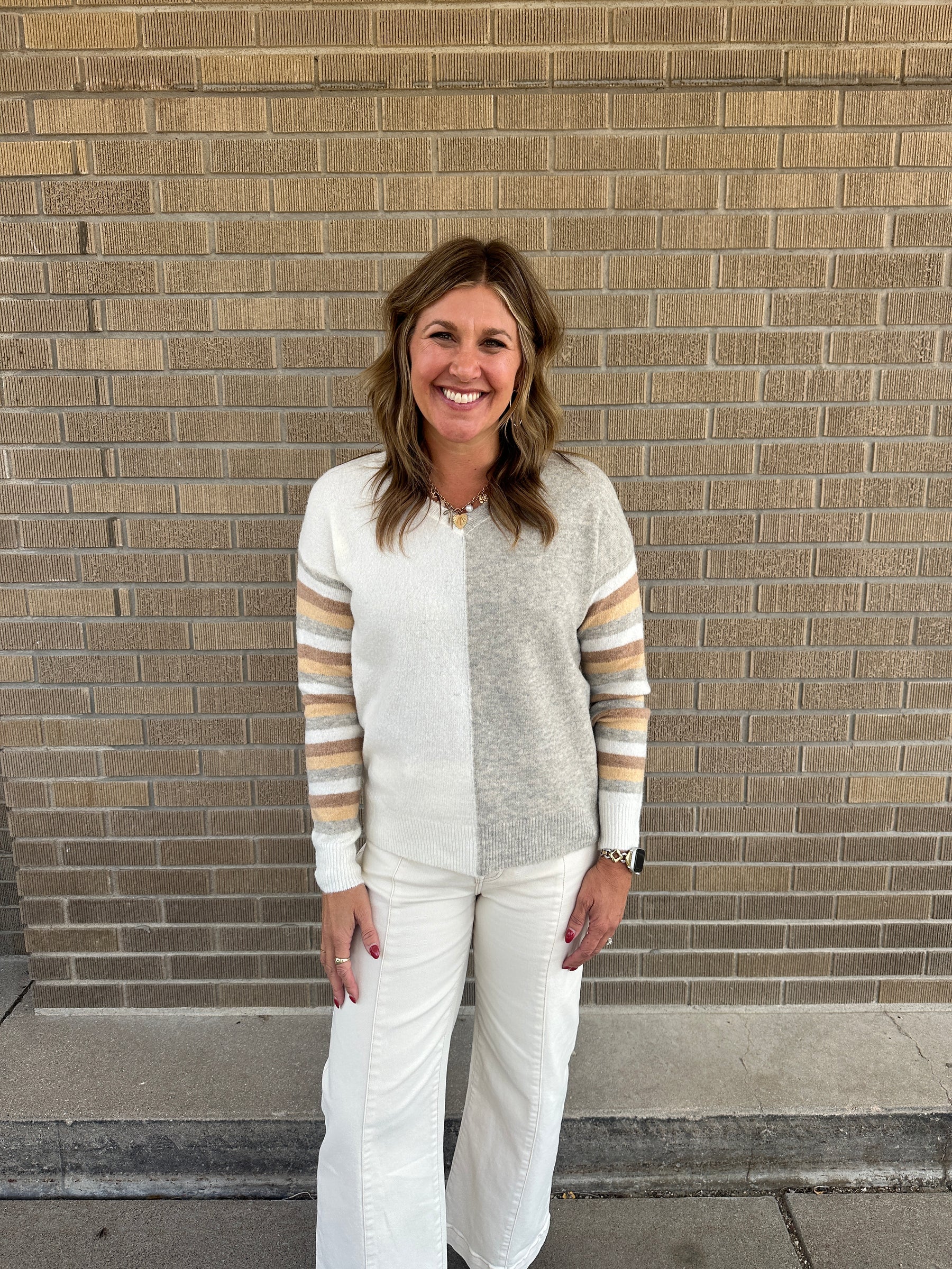Neutrals Colorblock Sweater