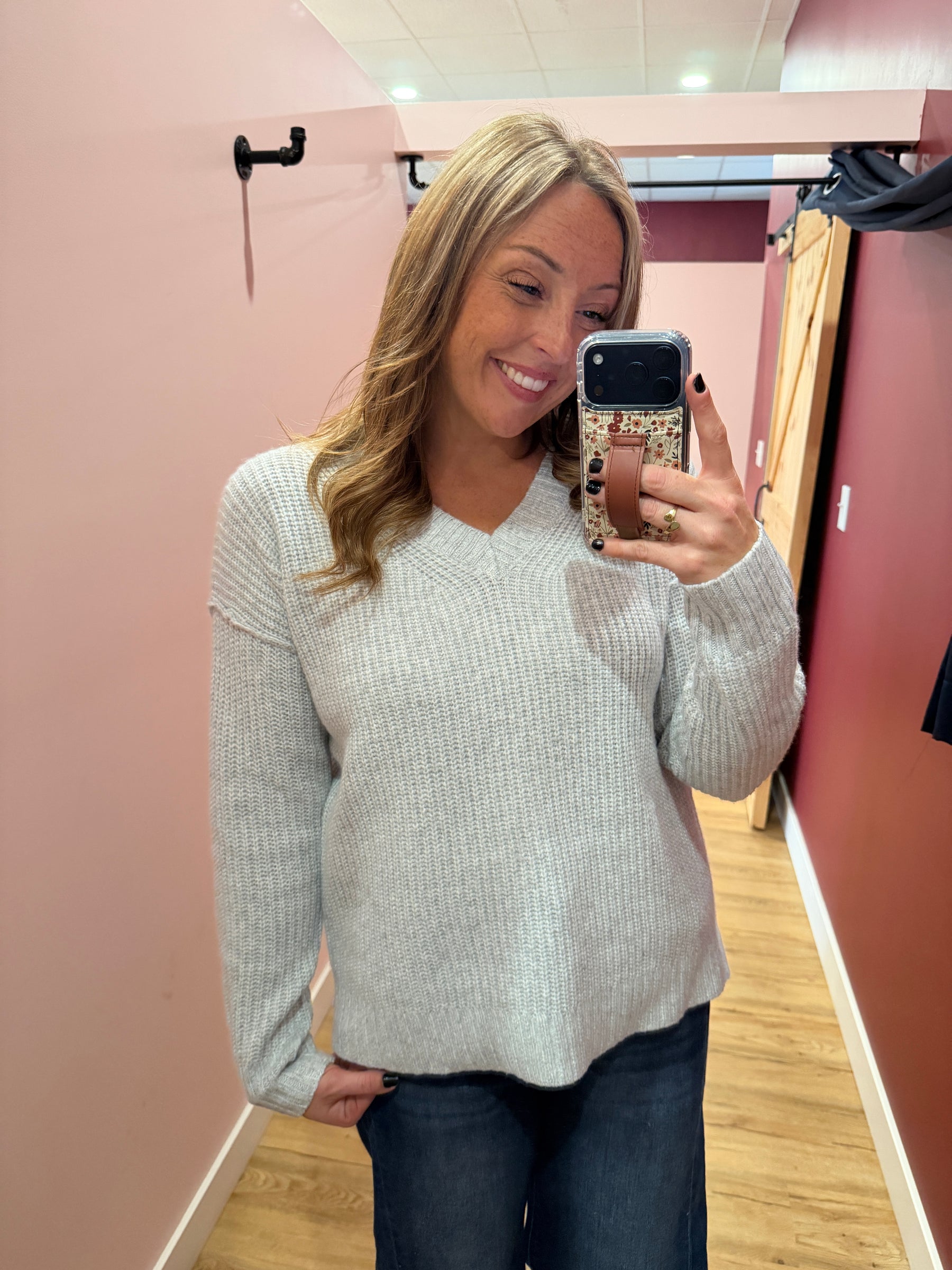 Chunky Knit Grey Sweater