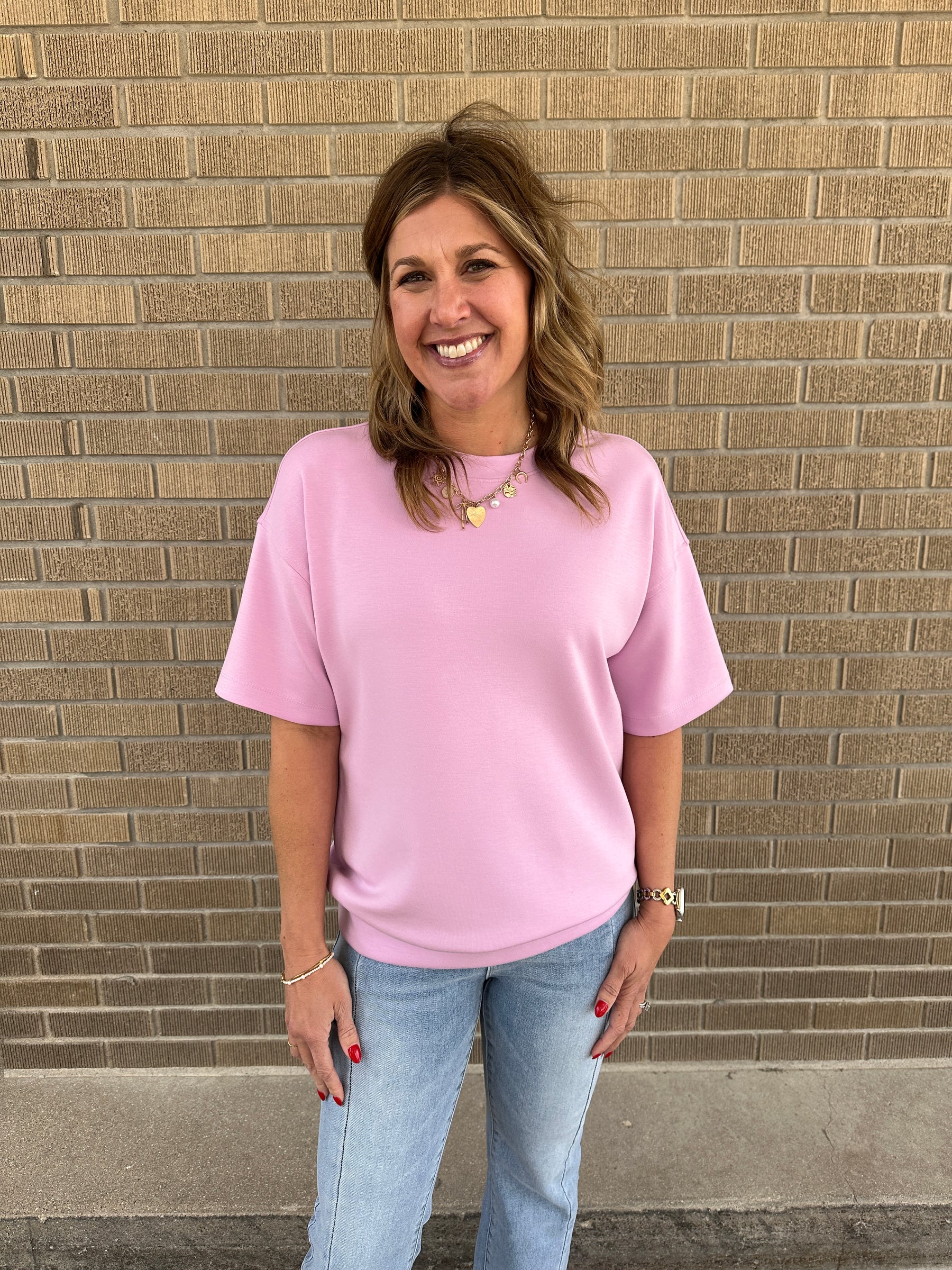 Buttery Soft Modal Tee - Pink