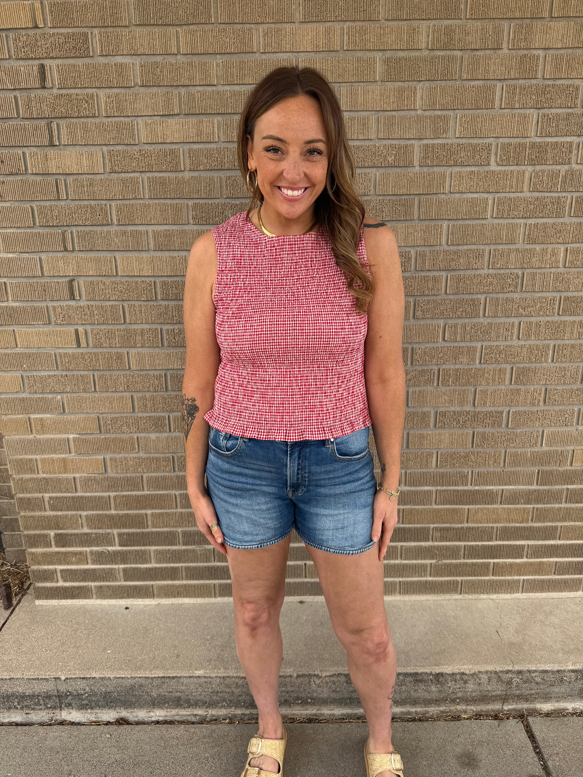 Red Gingham Tank
