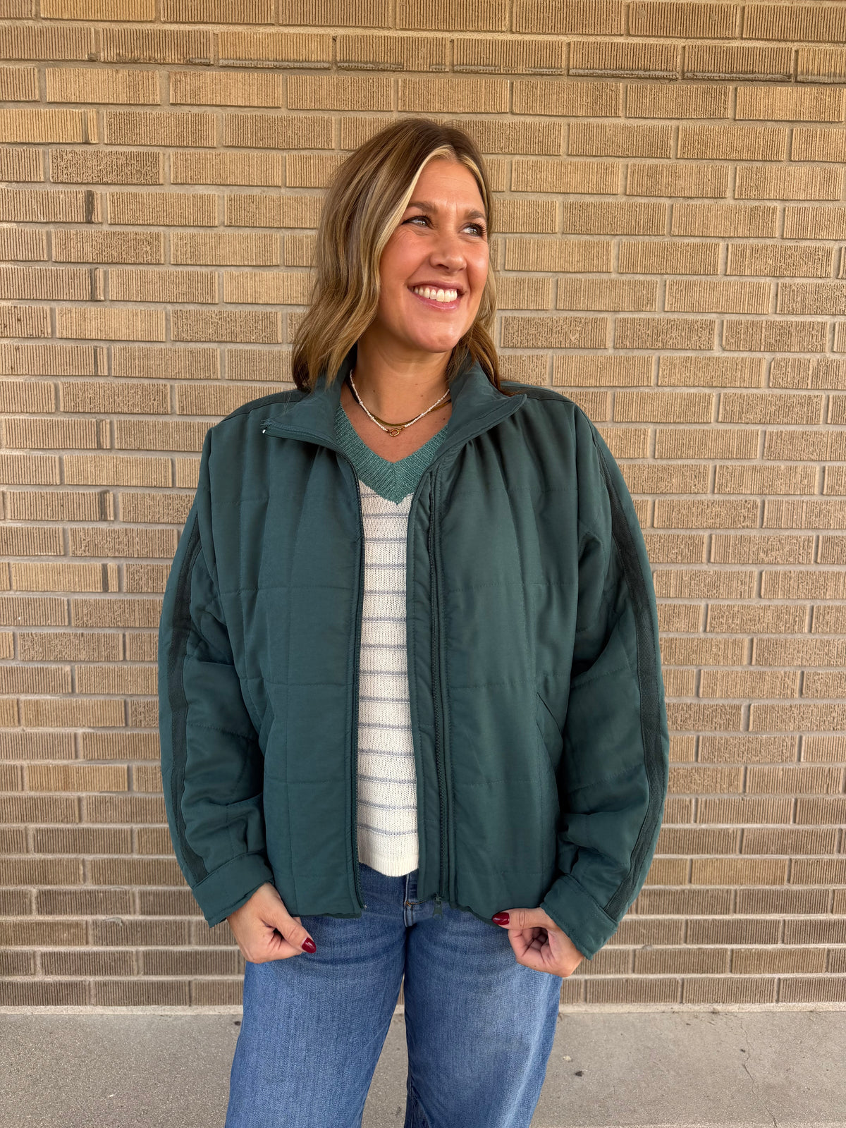 Fireside Quilted Jacket - Teal
