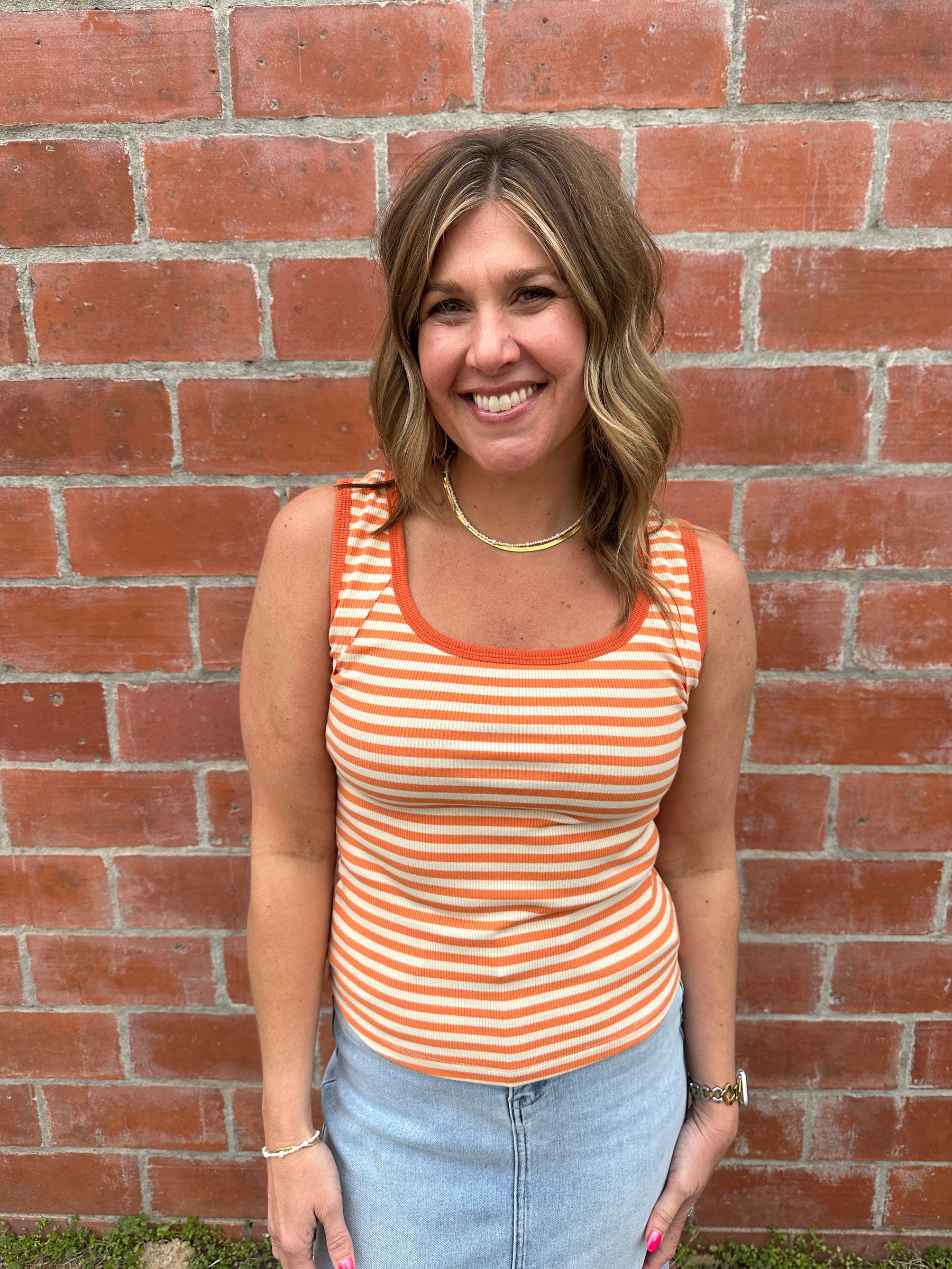 Stripe Orange Tank