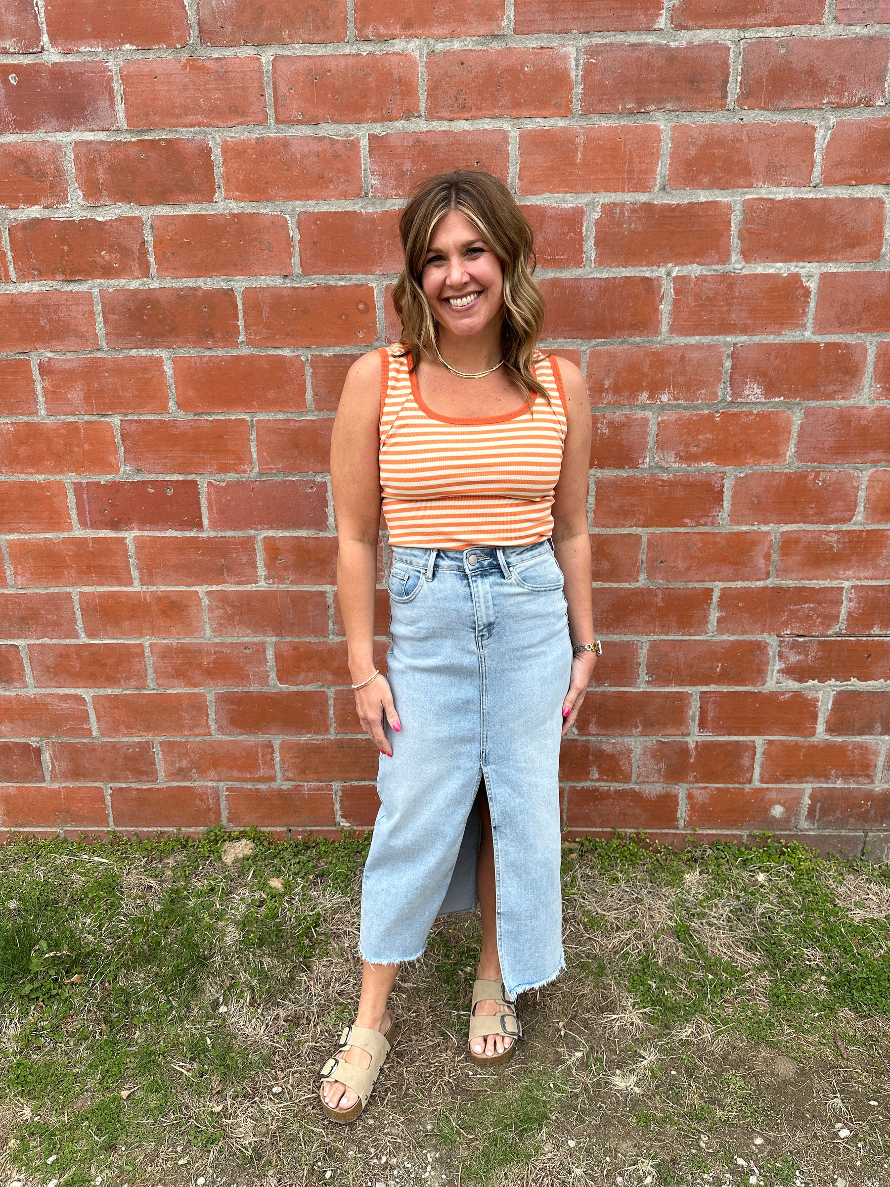 Denim Maxi Skirt