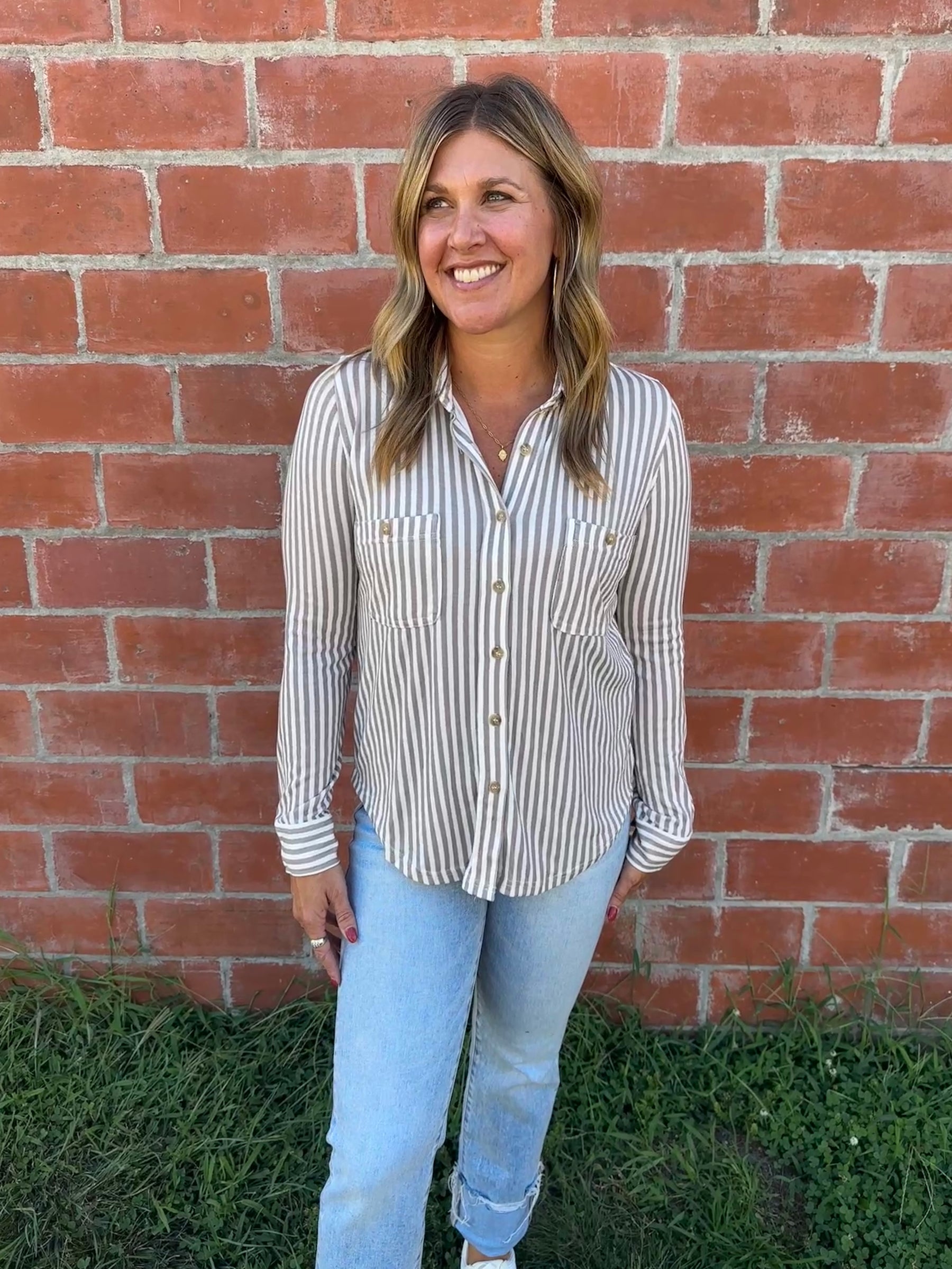 Buttery Soft Button Down - Mocha