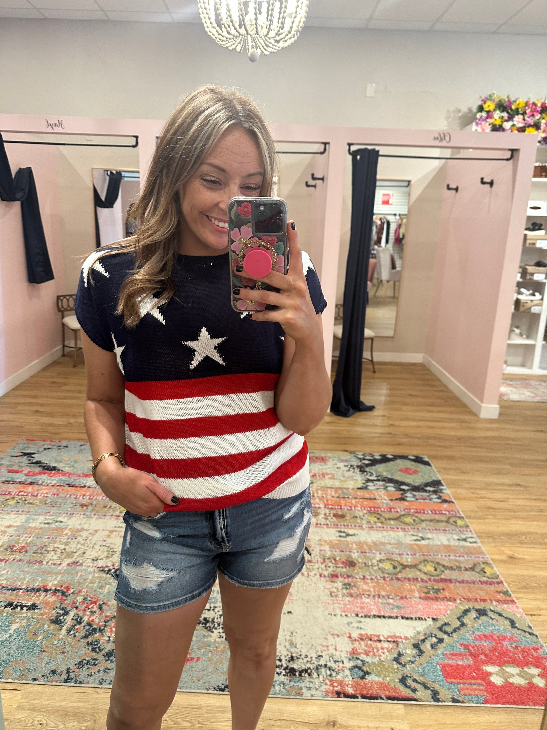 Stars and Stripes Knit Top