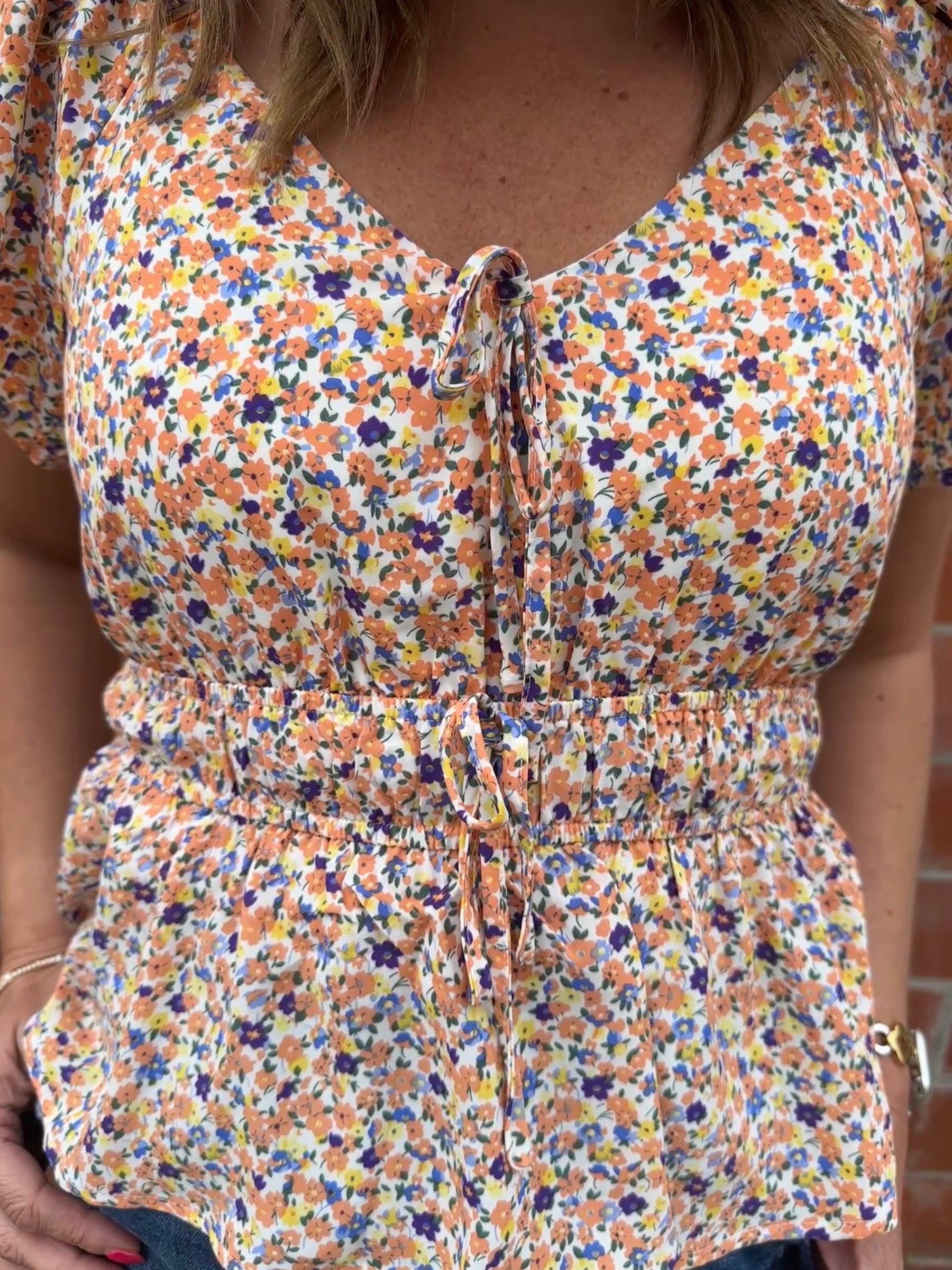 Cute as Ever Floral Peplum Top