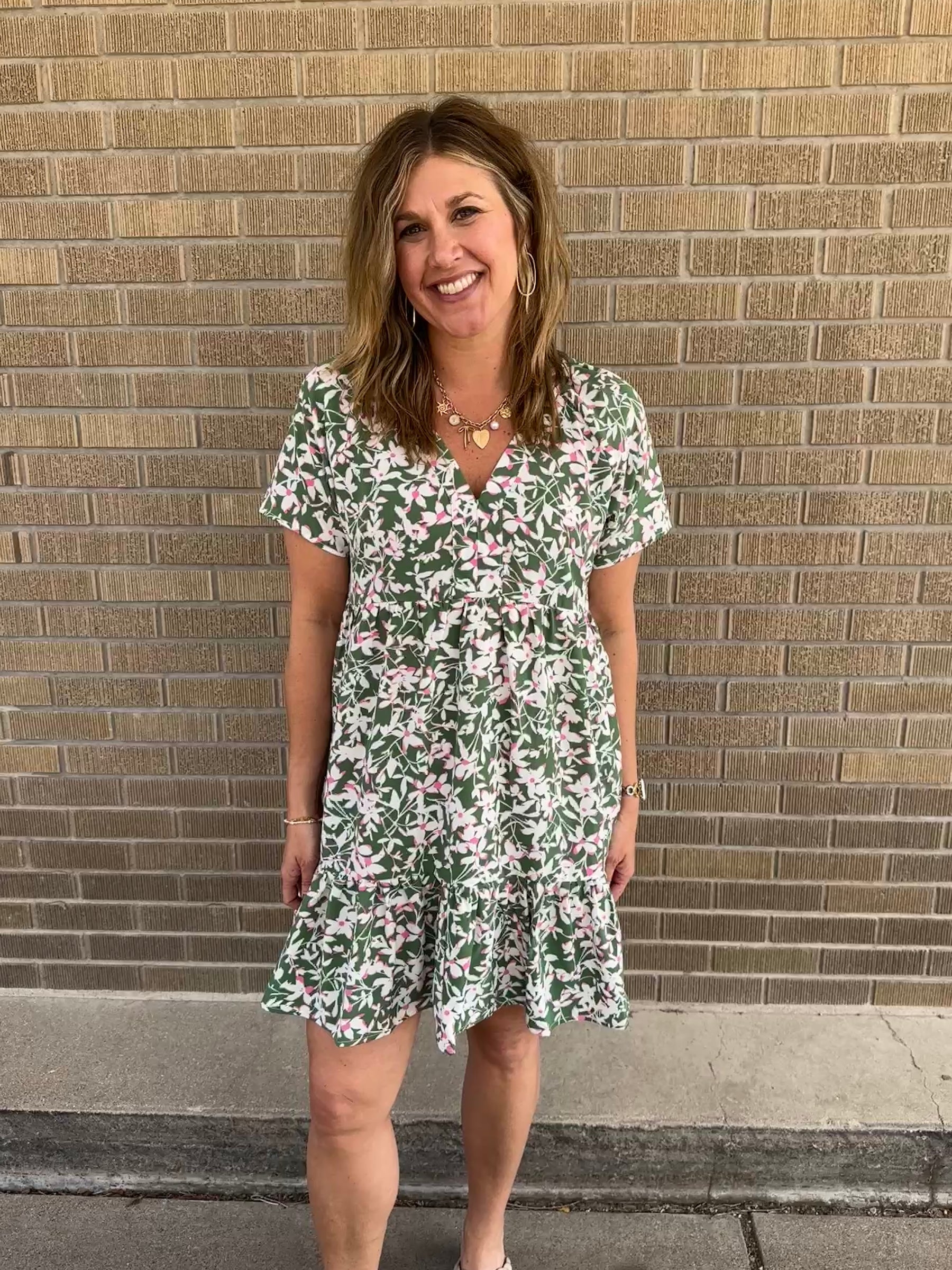 Green Floral Dress