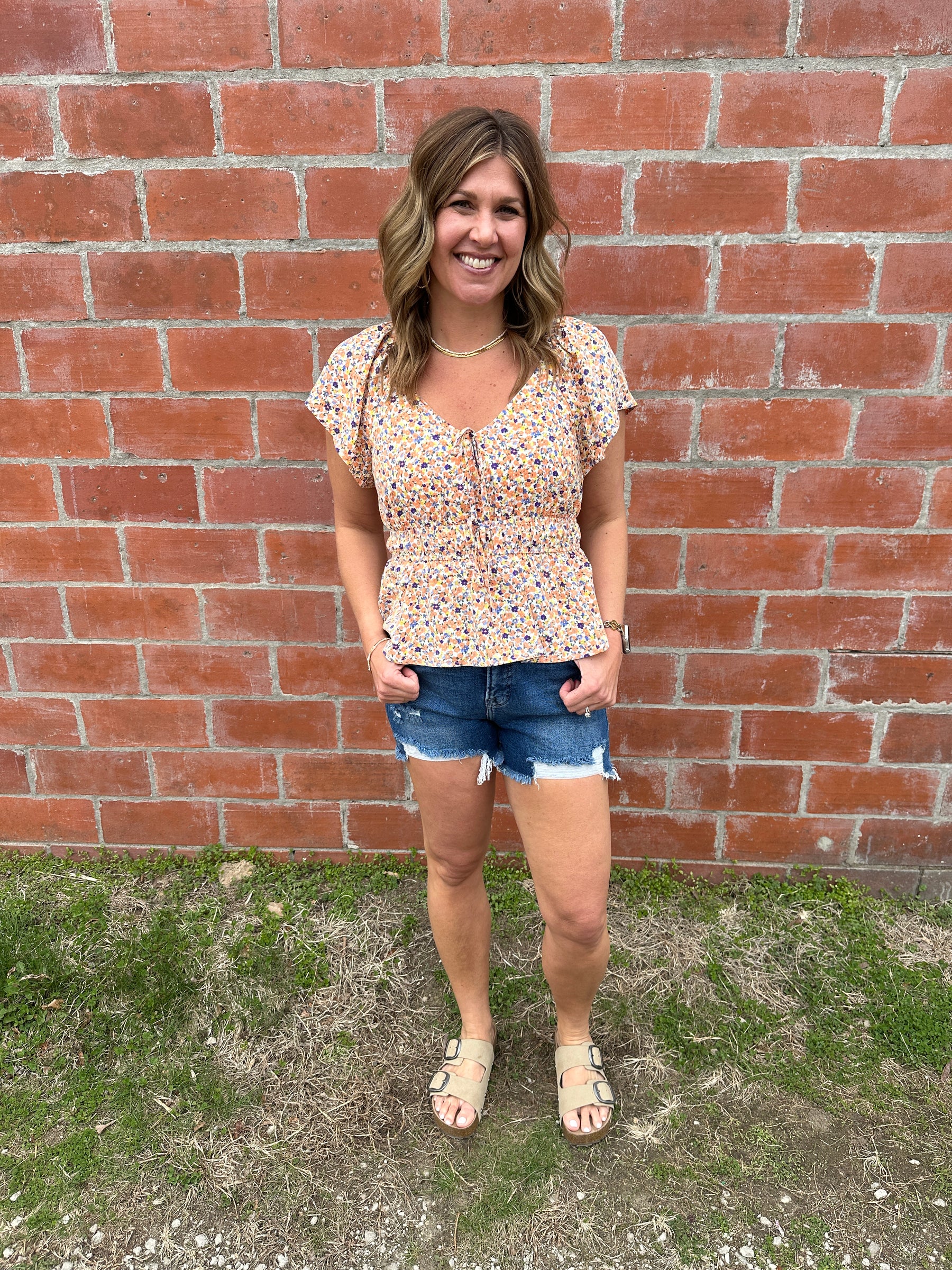 Cute as Ever Floral Peplum Top