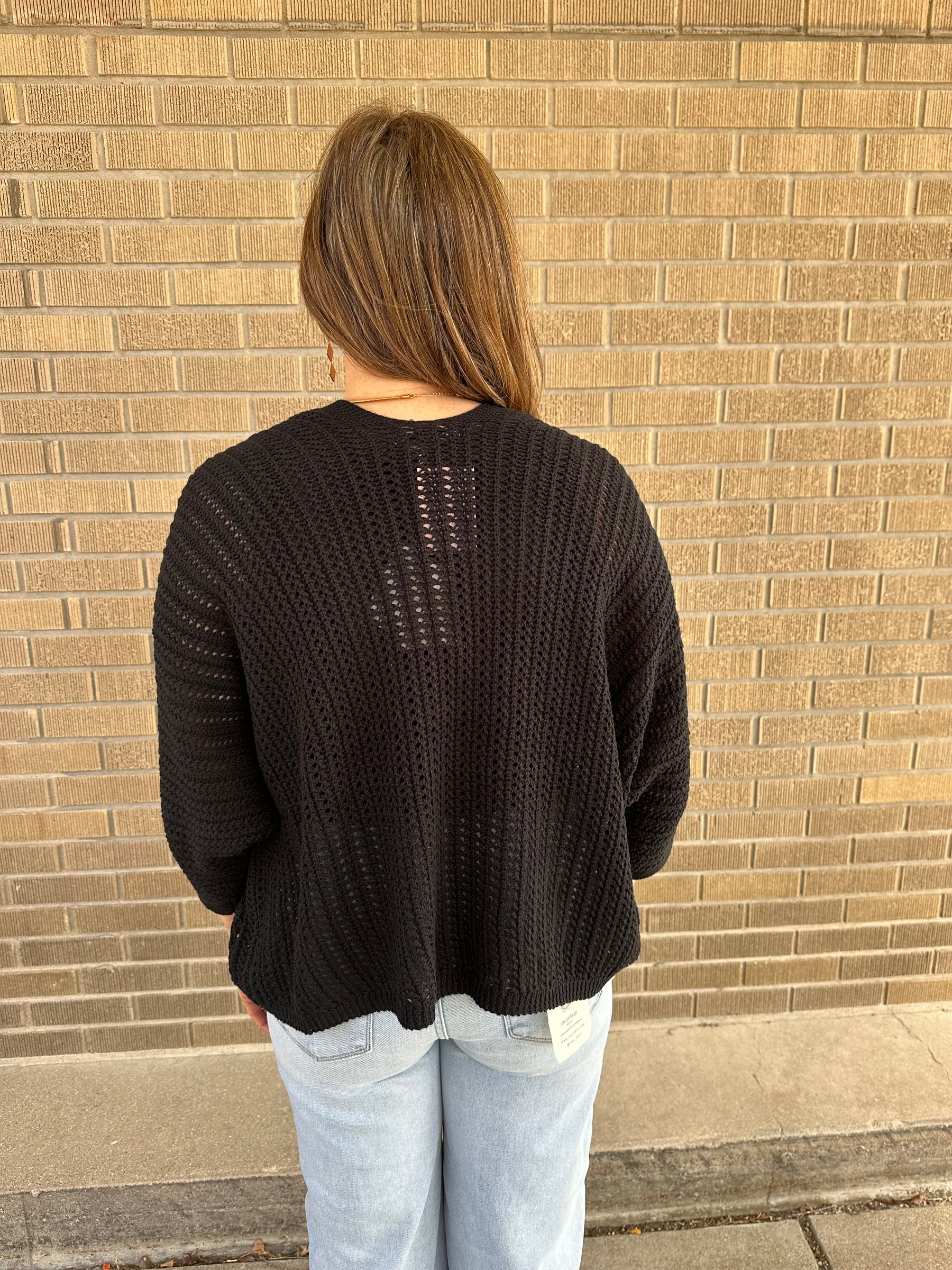 Perfect Black Crochet Throwover