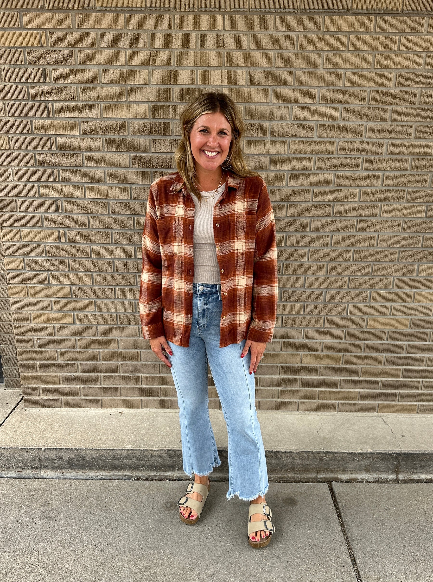 Barry Shirt - Ginger Spice Plaid