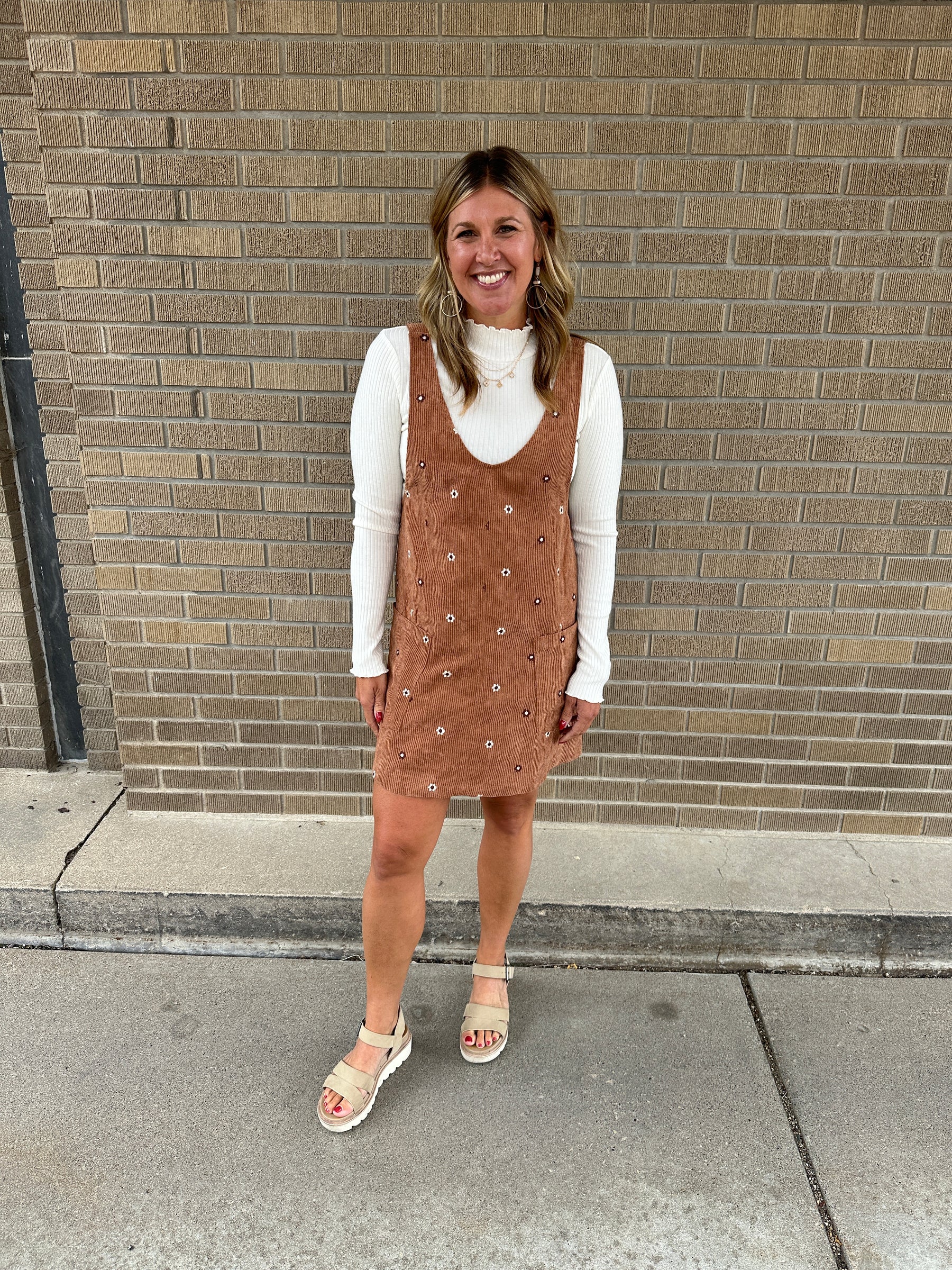 Floral Corduroy Jumper