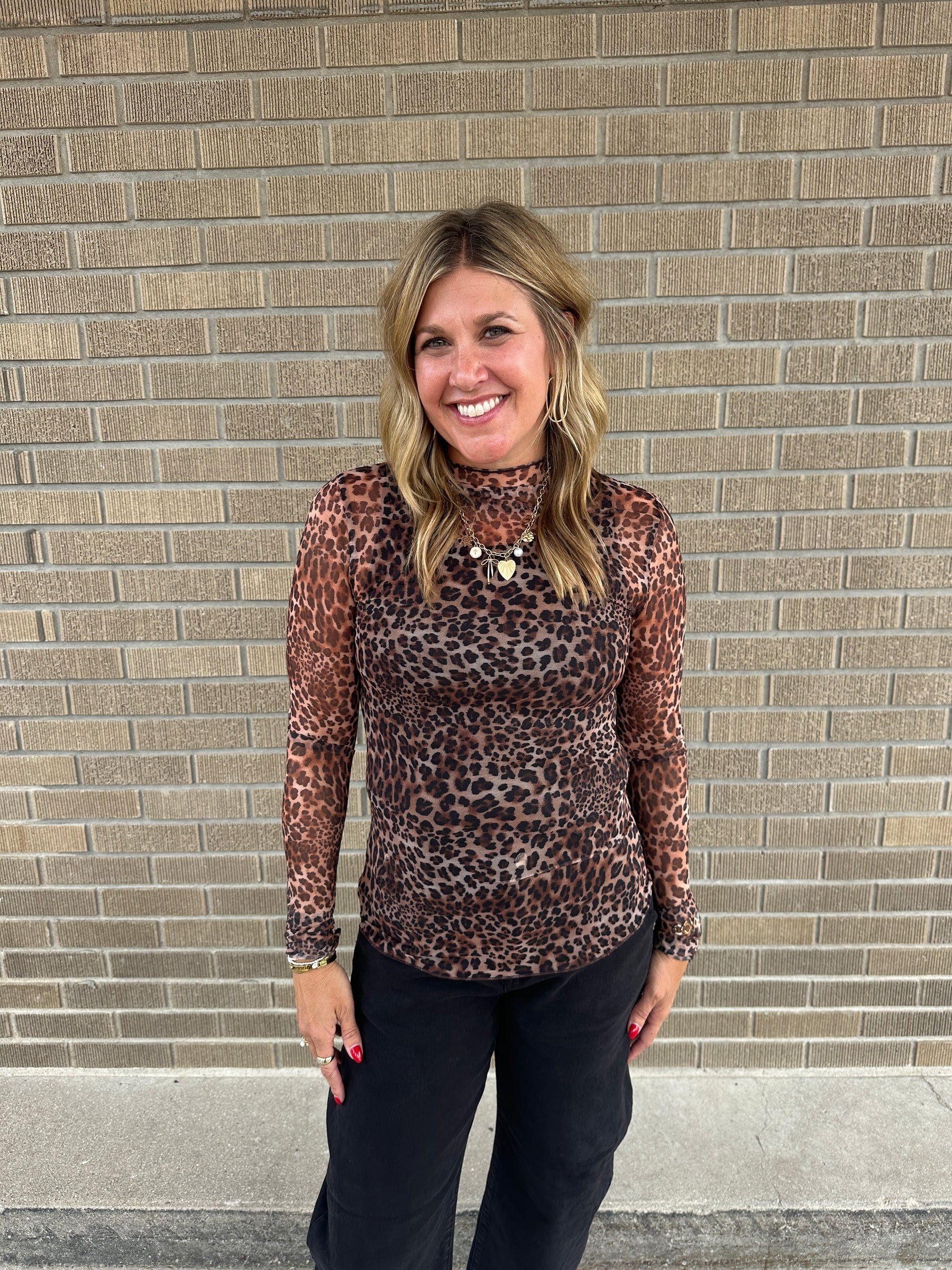 Leopard Layering Top