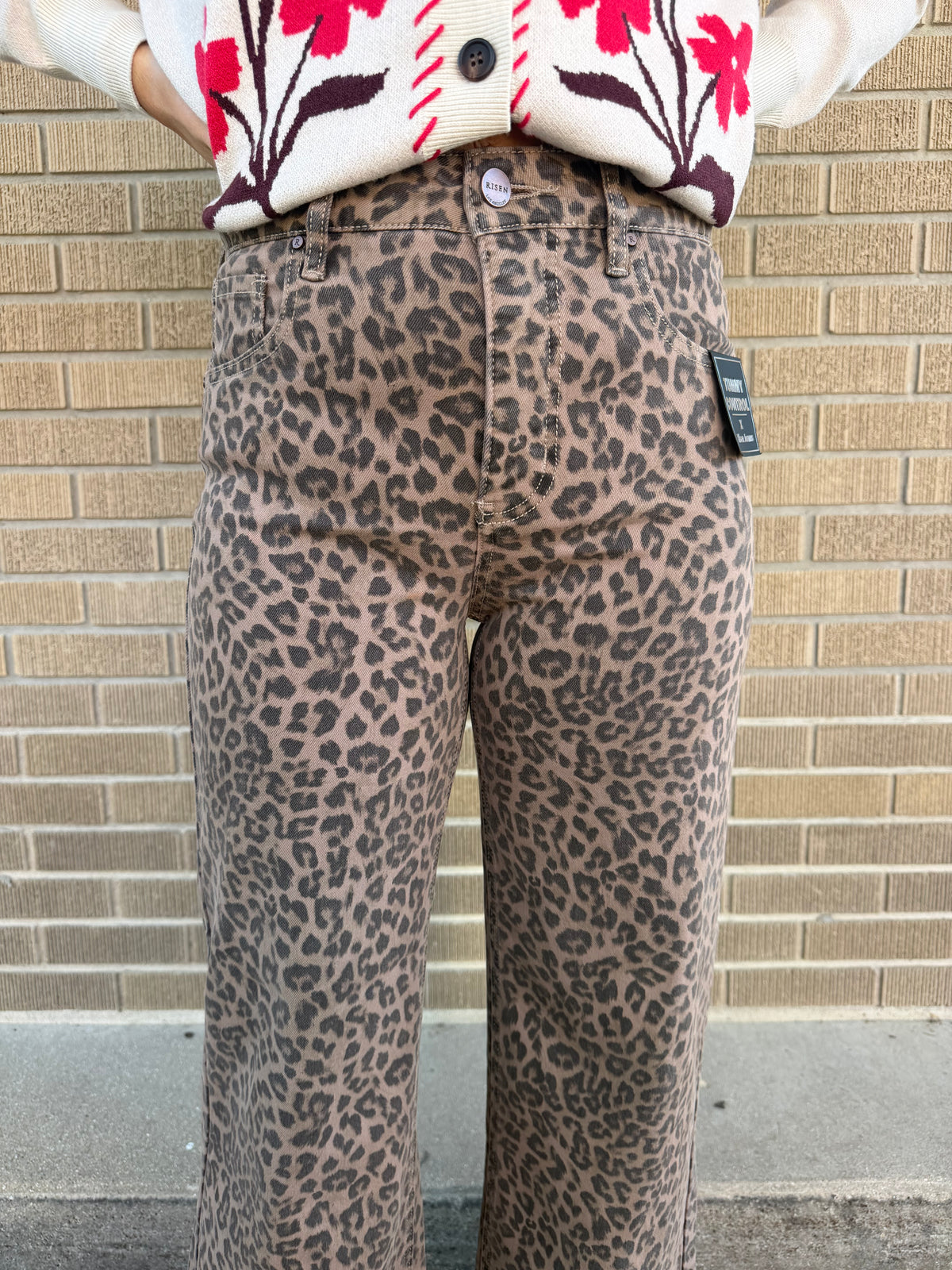 Leopard Crop Straight Leg