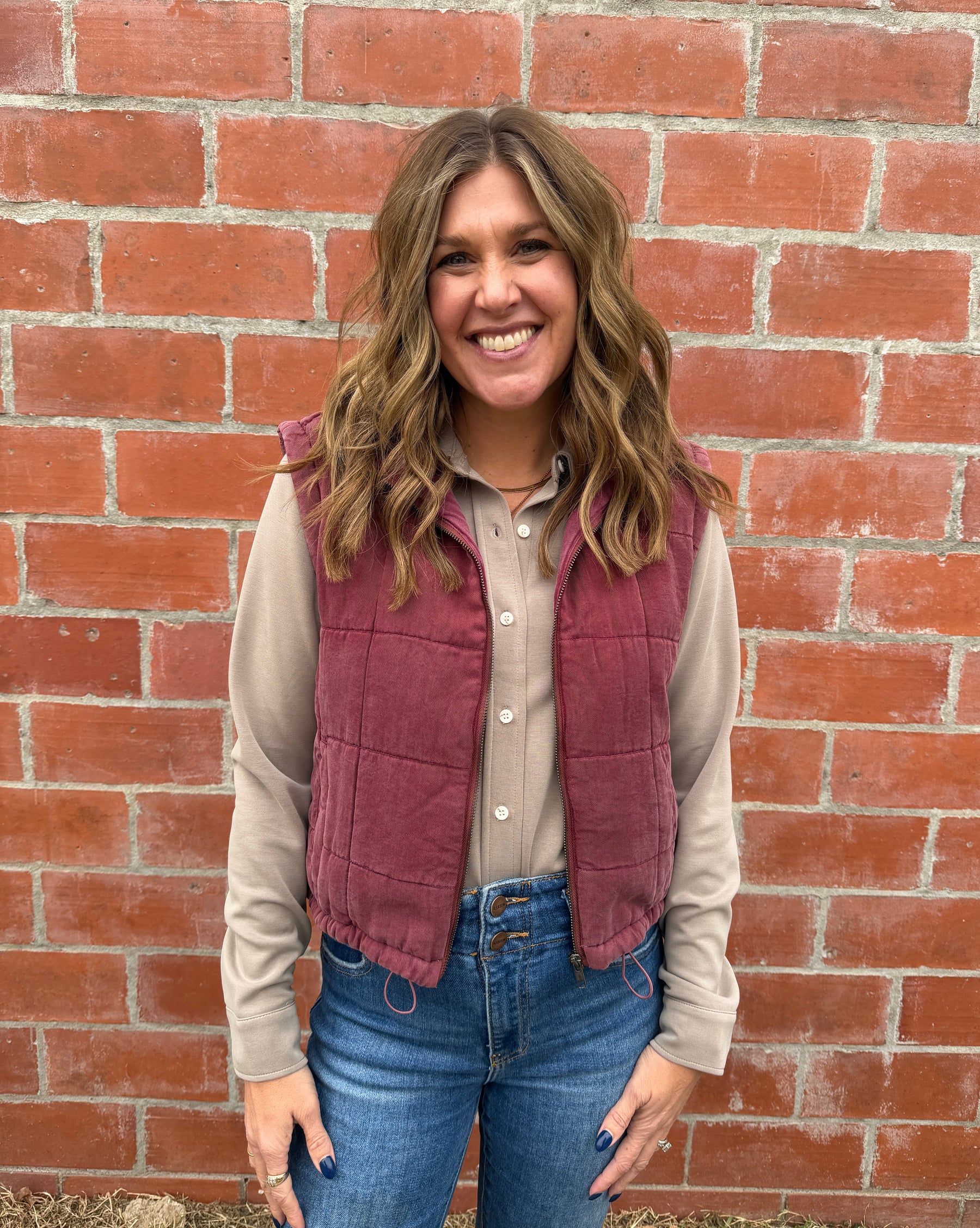 Brina Vest - Crushed Berry