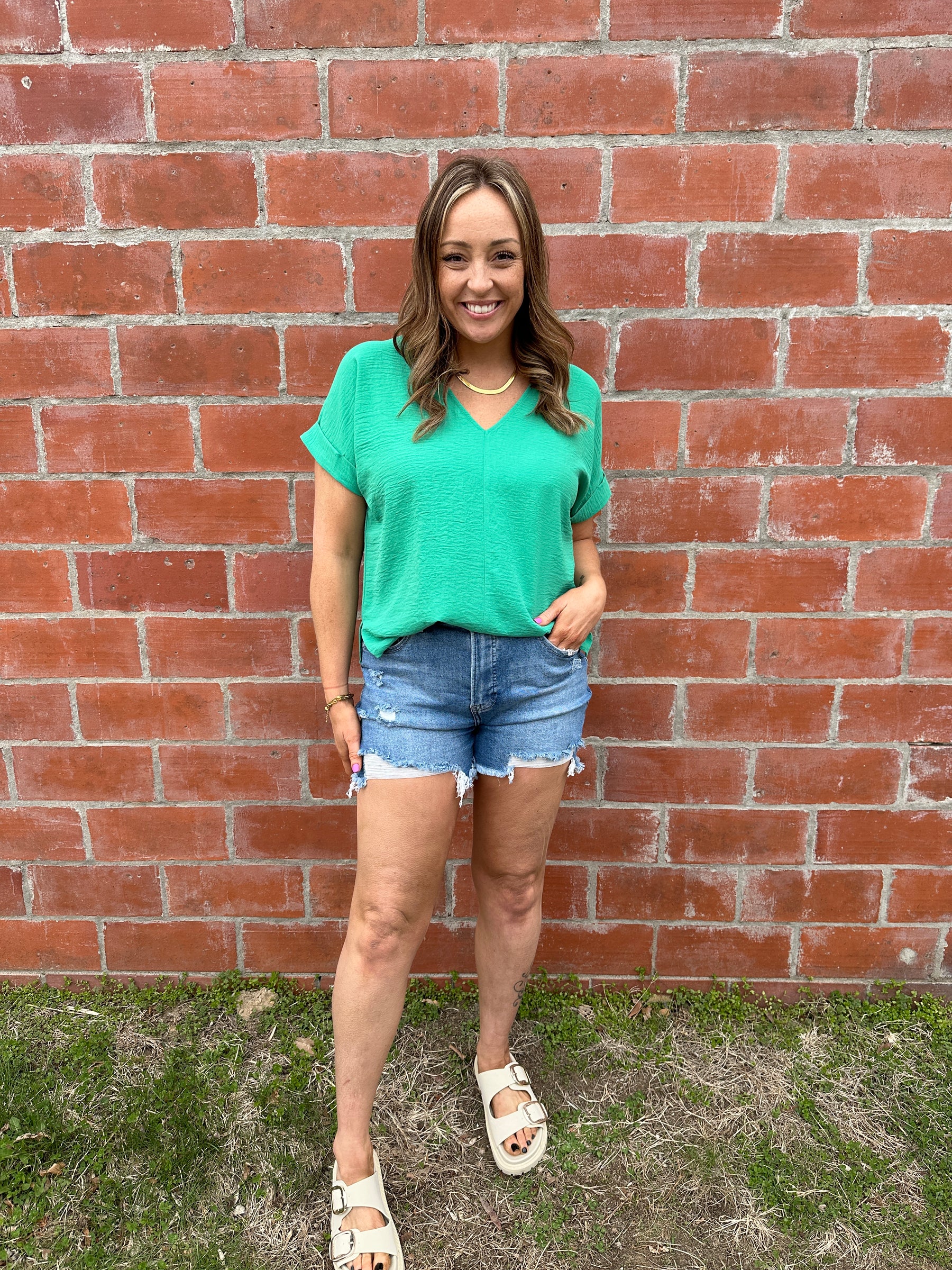 Adorable in Aqua Blouse