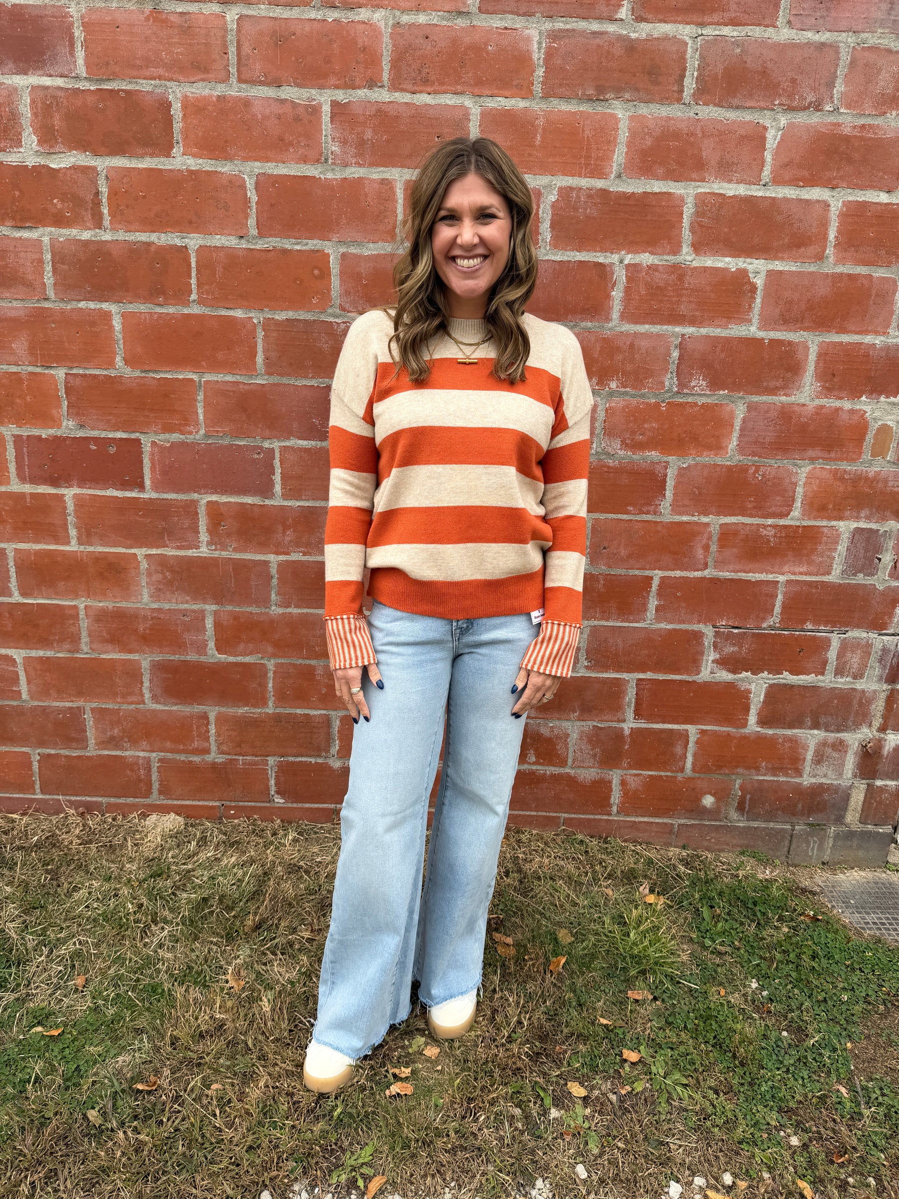 Orange You Happy Stripe Sweater