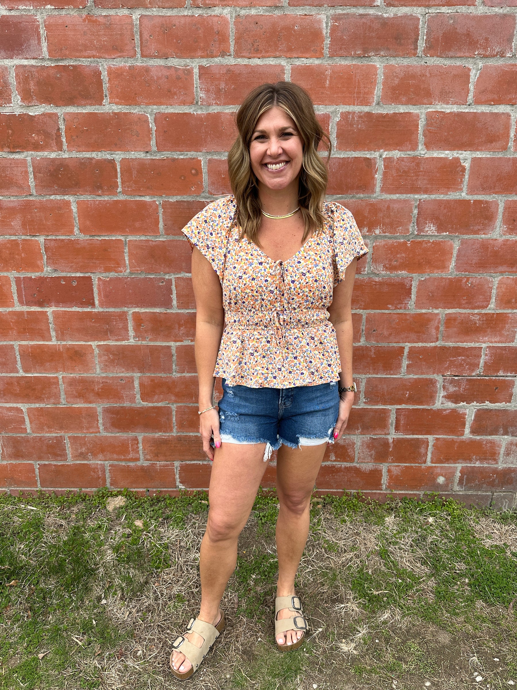 Cute as Ever Floral Peplum Top