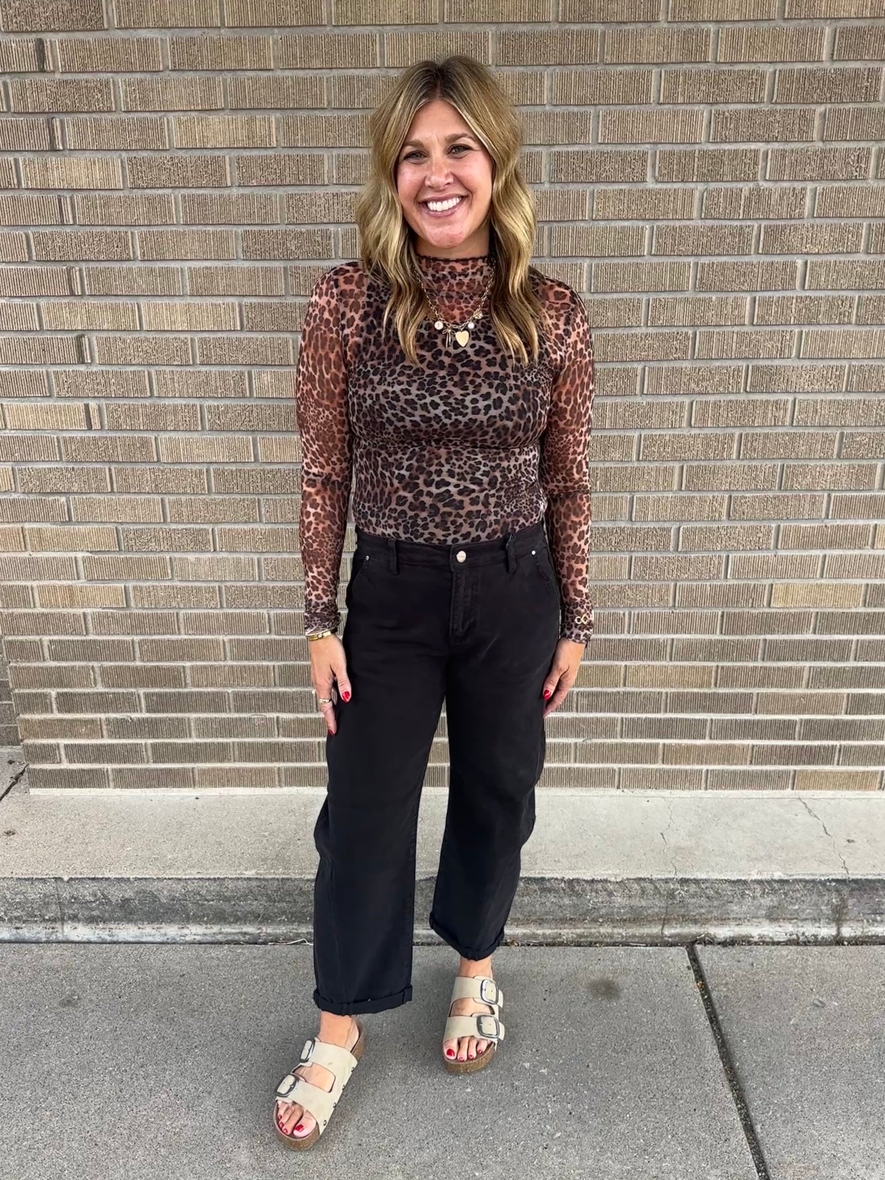 Leopard Layering Top