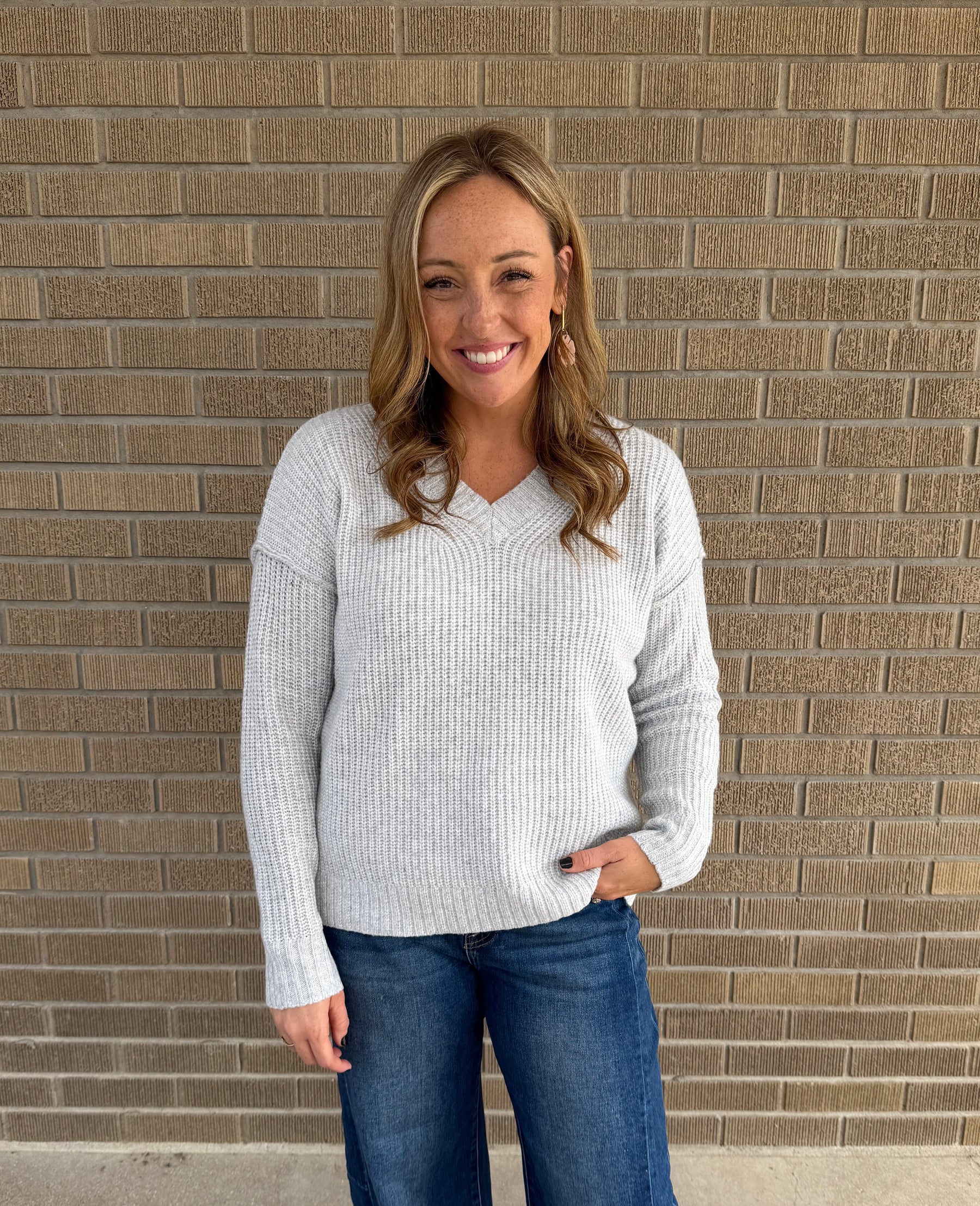 Chunky Knit Grey Sweater